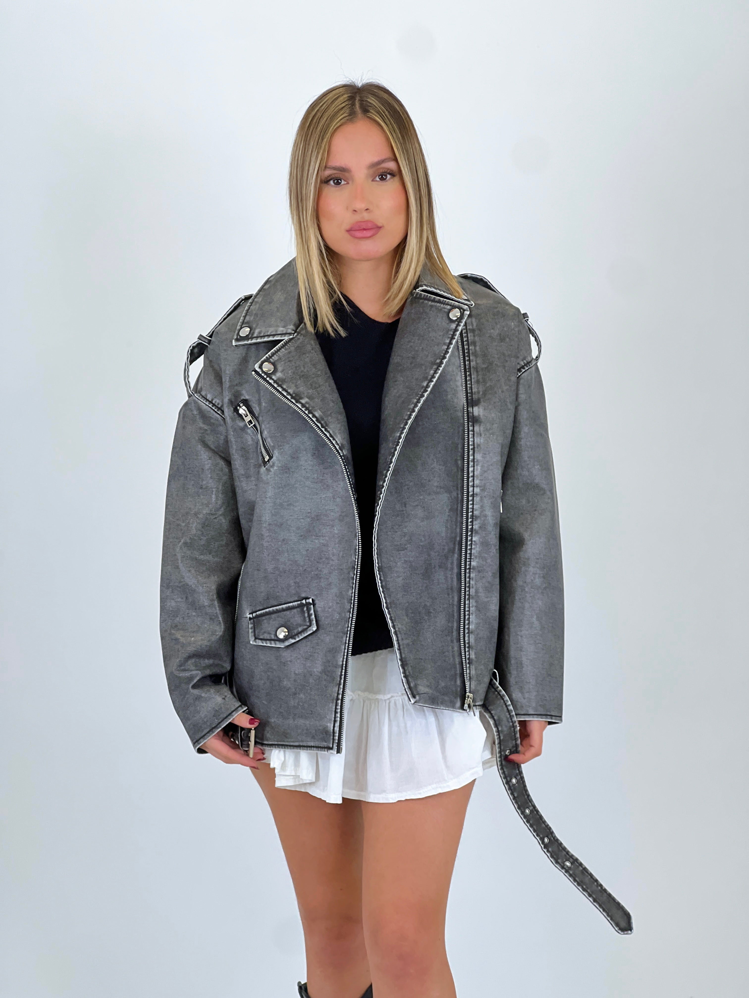 Cazadora biker oversize - Zebra&Maduixa®