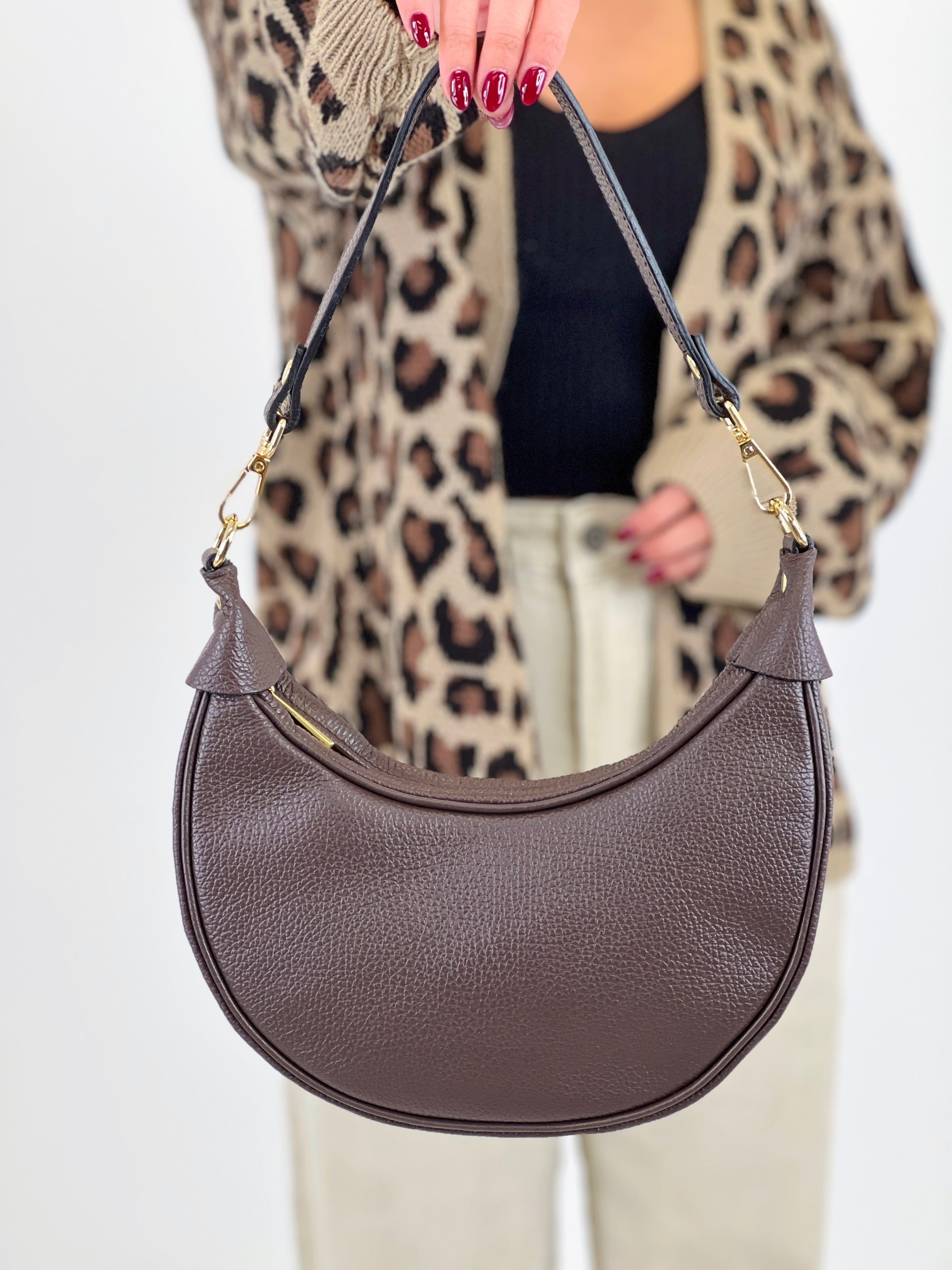 Sac hobo en cuir