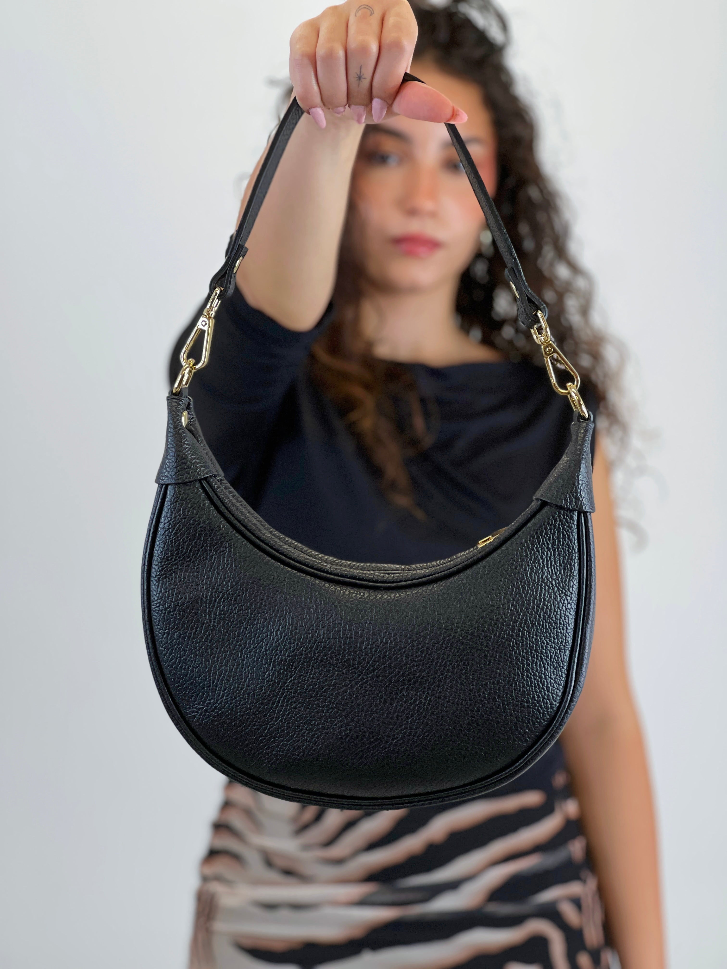 Sac hobo en cuir
