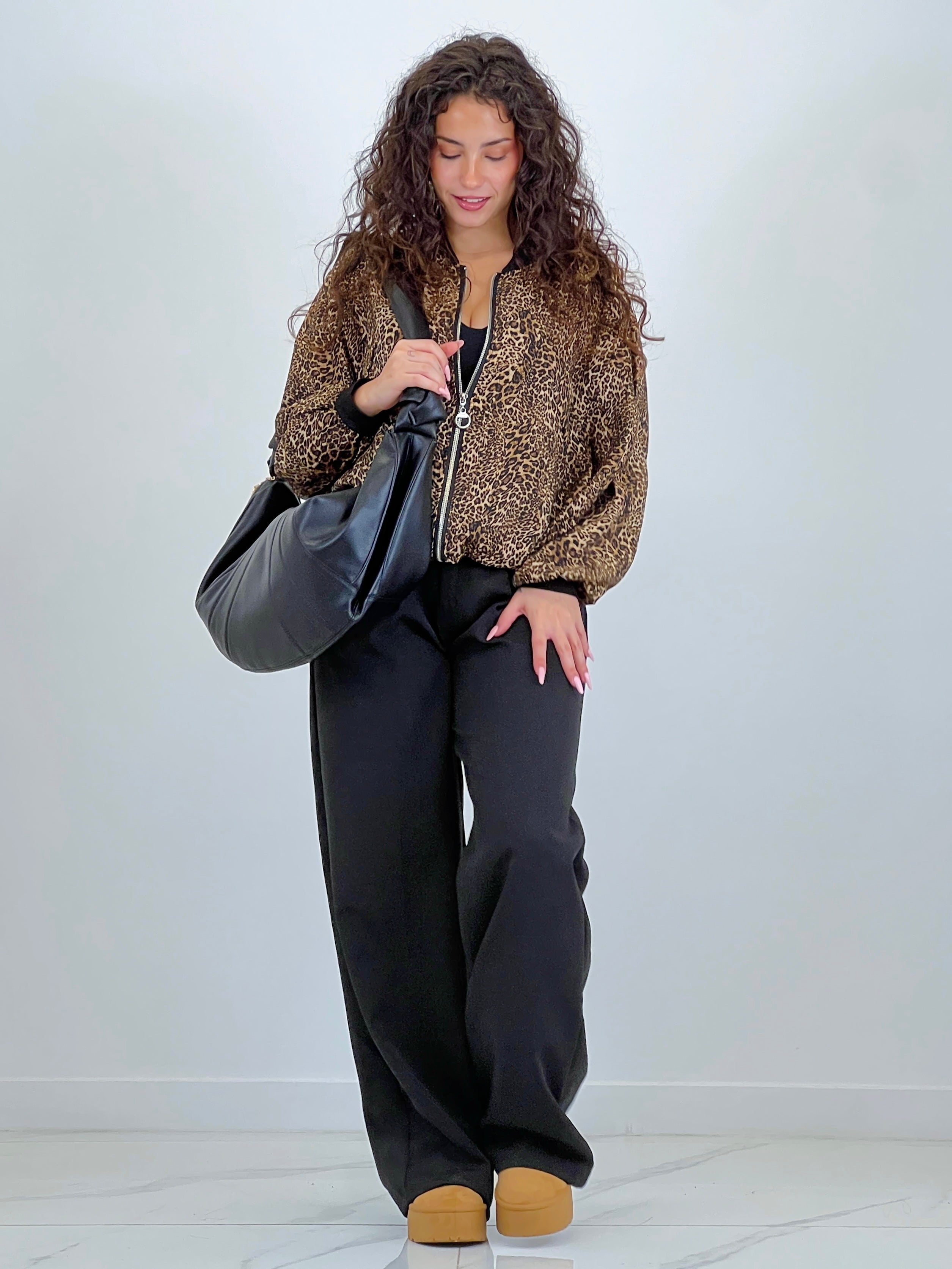 Vegan leather maxi bag