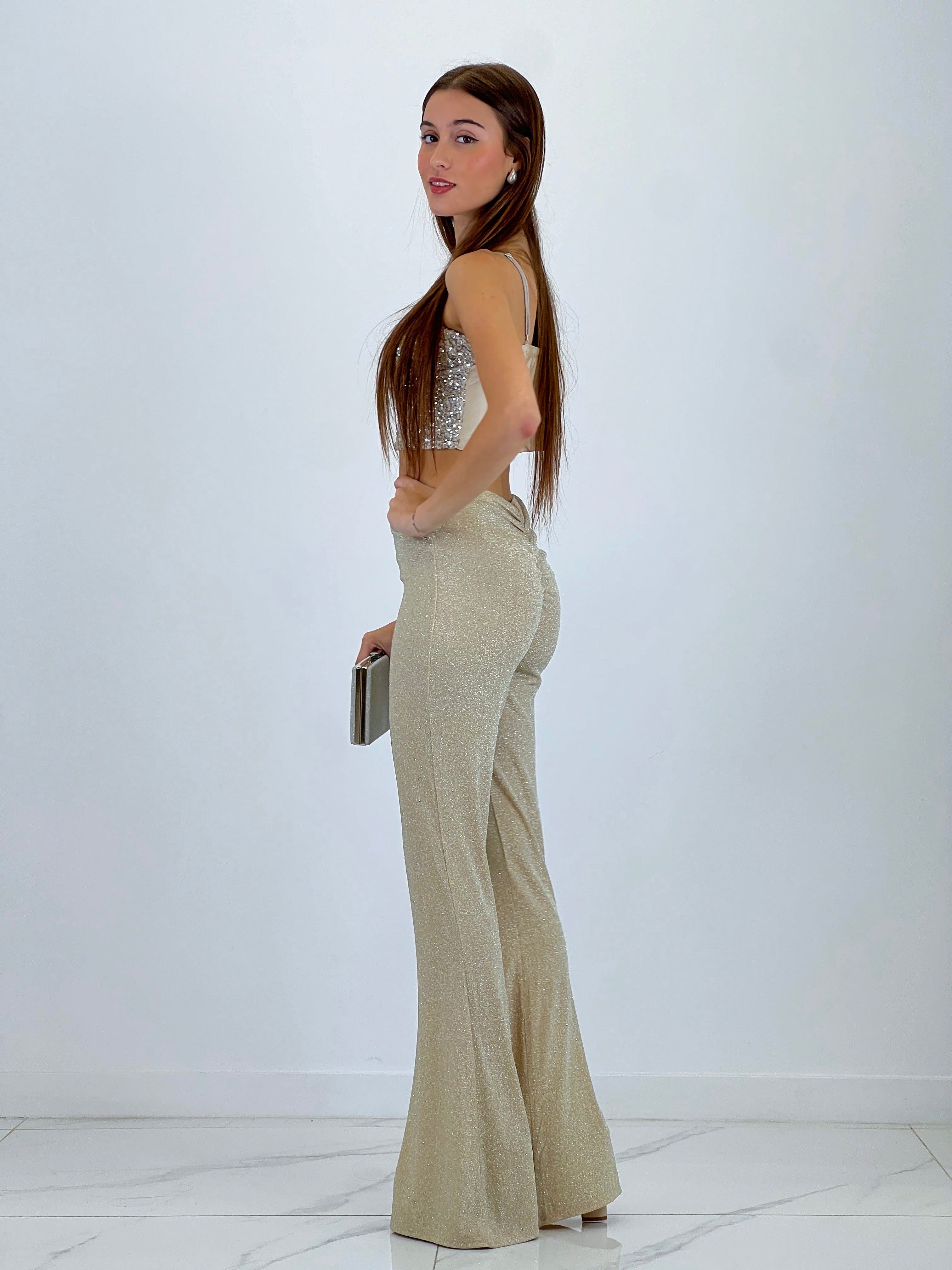 Pantaló flare brillant