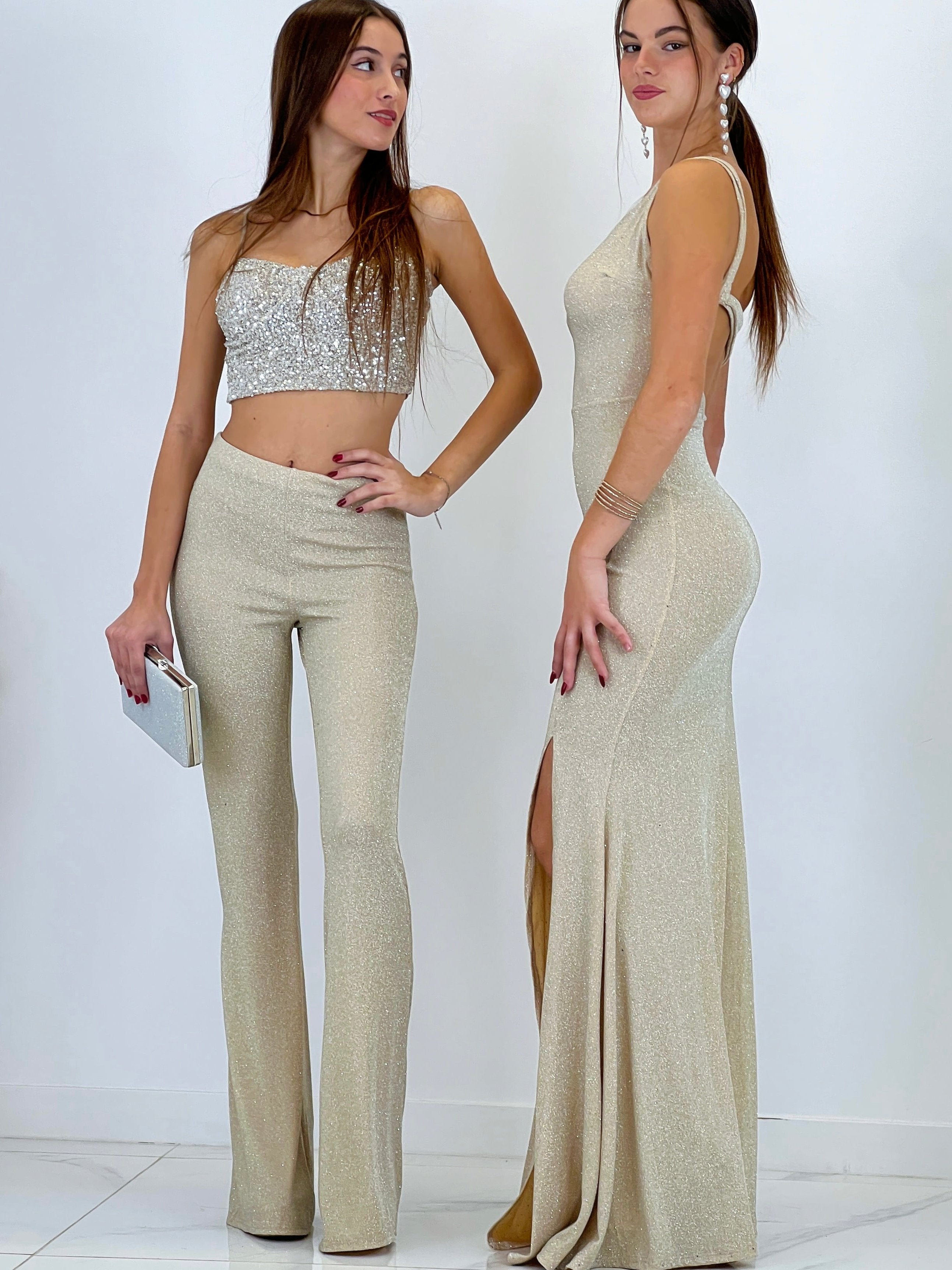 Pantaló flare brillant
