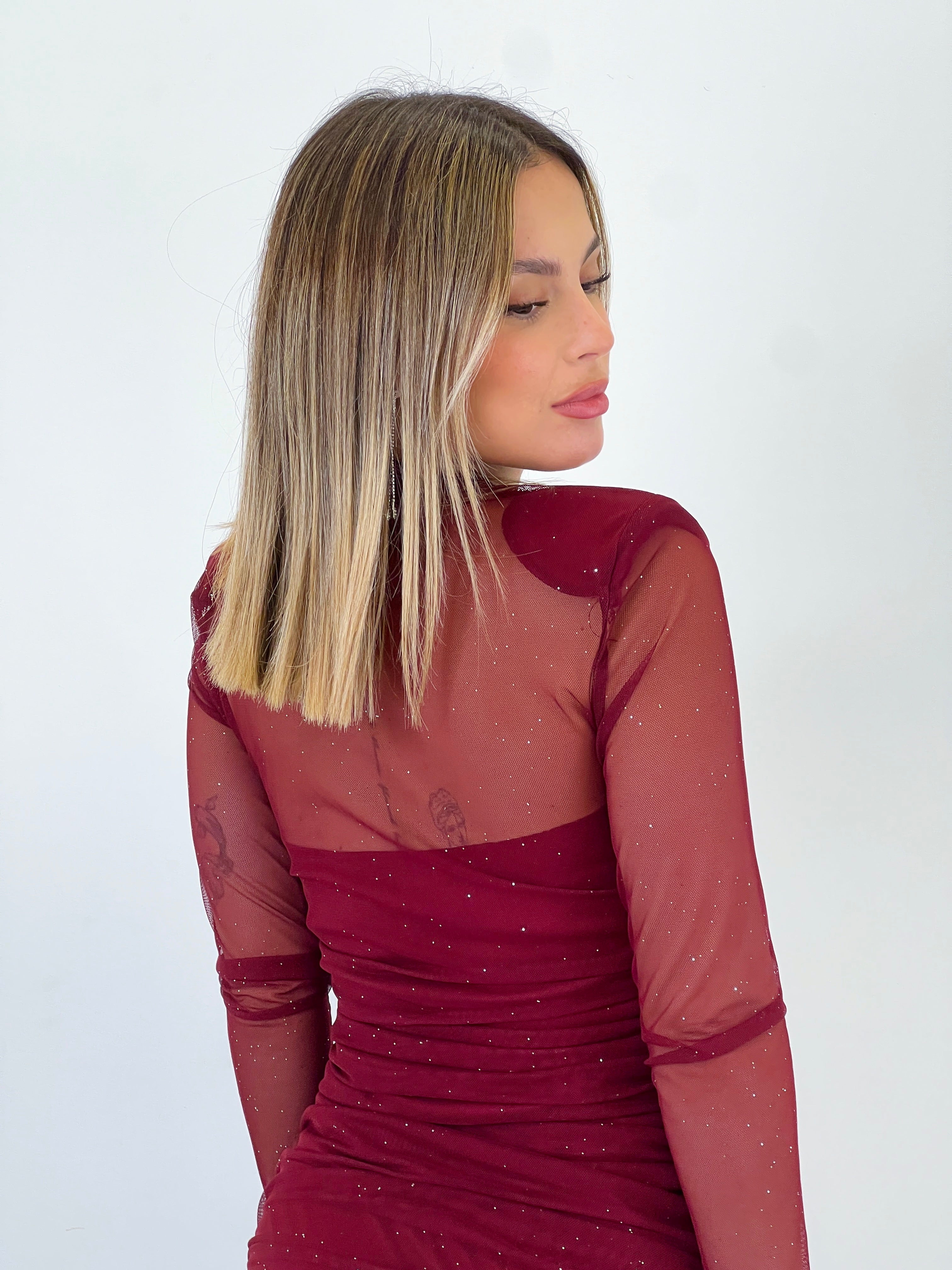 Vestido mangas transparente brillo - Zebra&Maduixa®