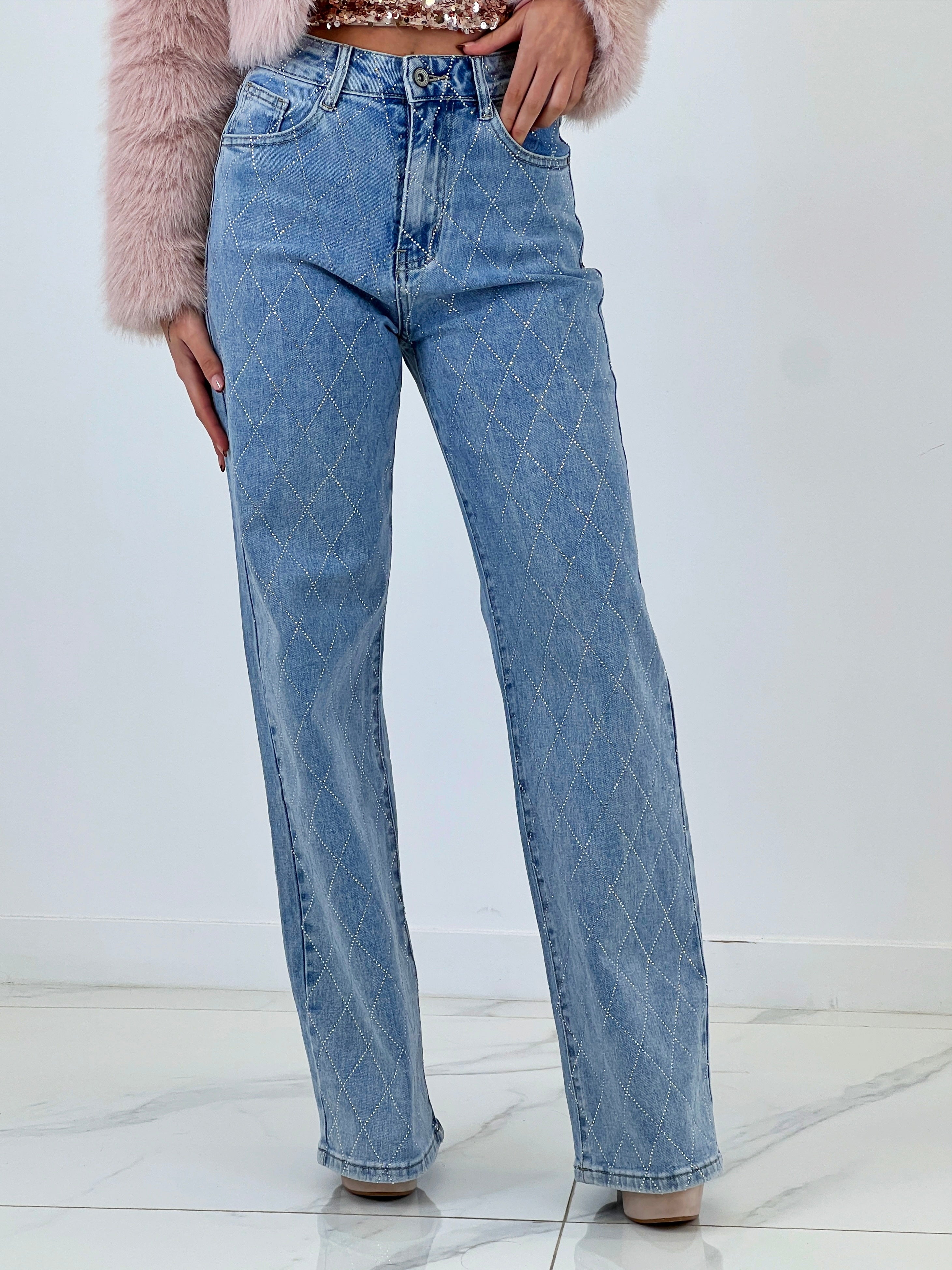 Jeans wide leg brillantes - Zebra&Maduixa®