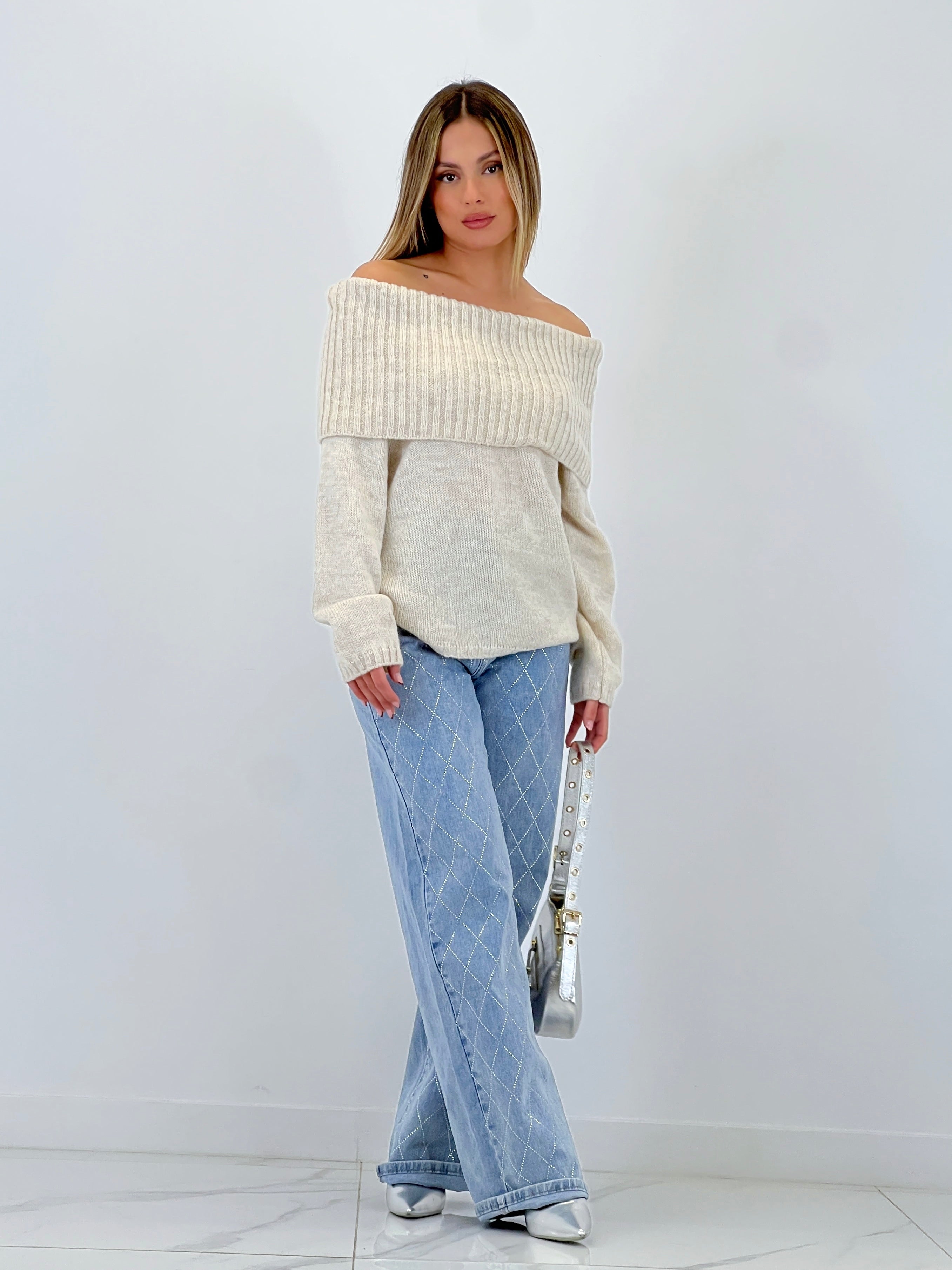 Jeans wide leg brillantes - Zebra&Maduixa®