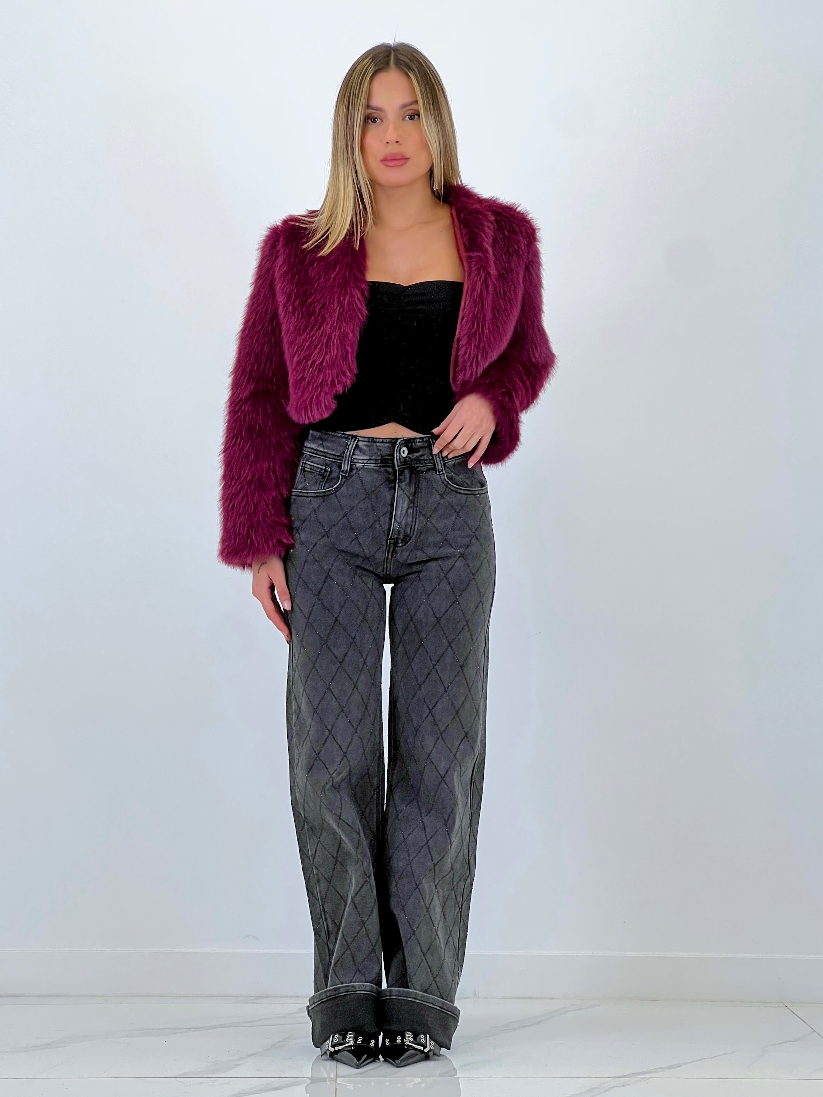 Jeans wide leg brillantes - Zebra&Maduixa®