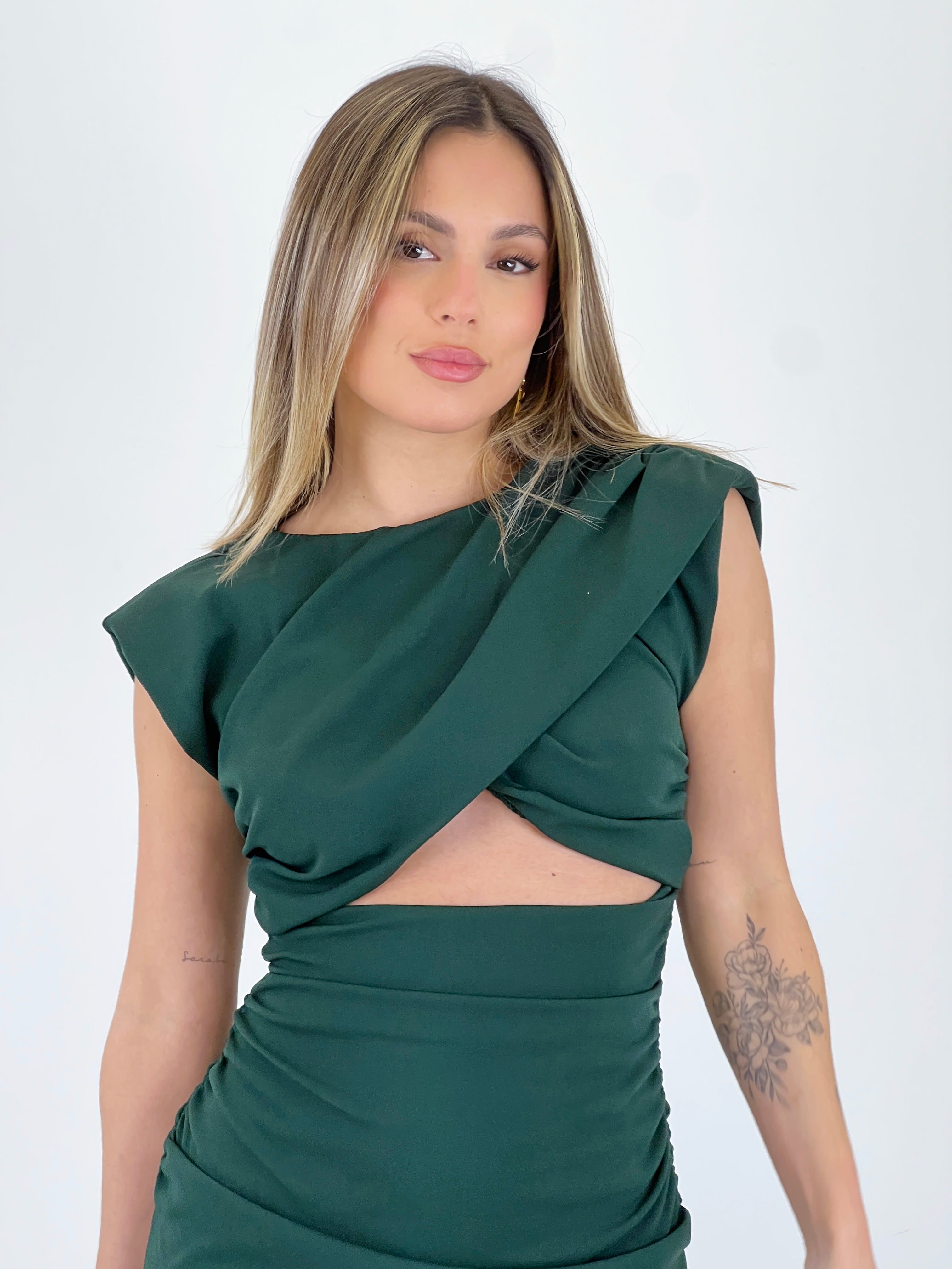 Vestido cut out midi Mirta - Zebra&Maduixa®