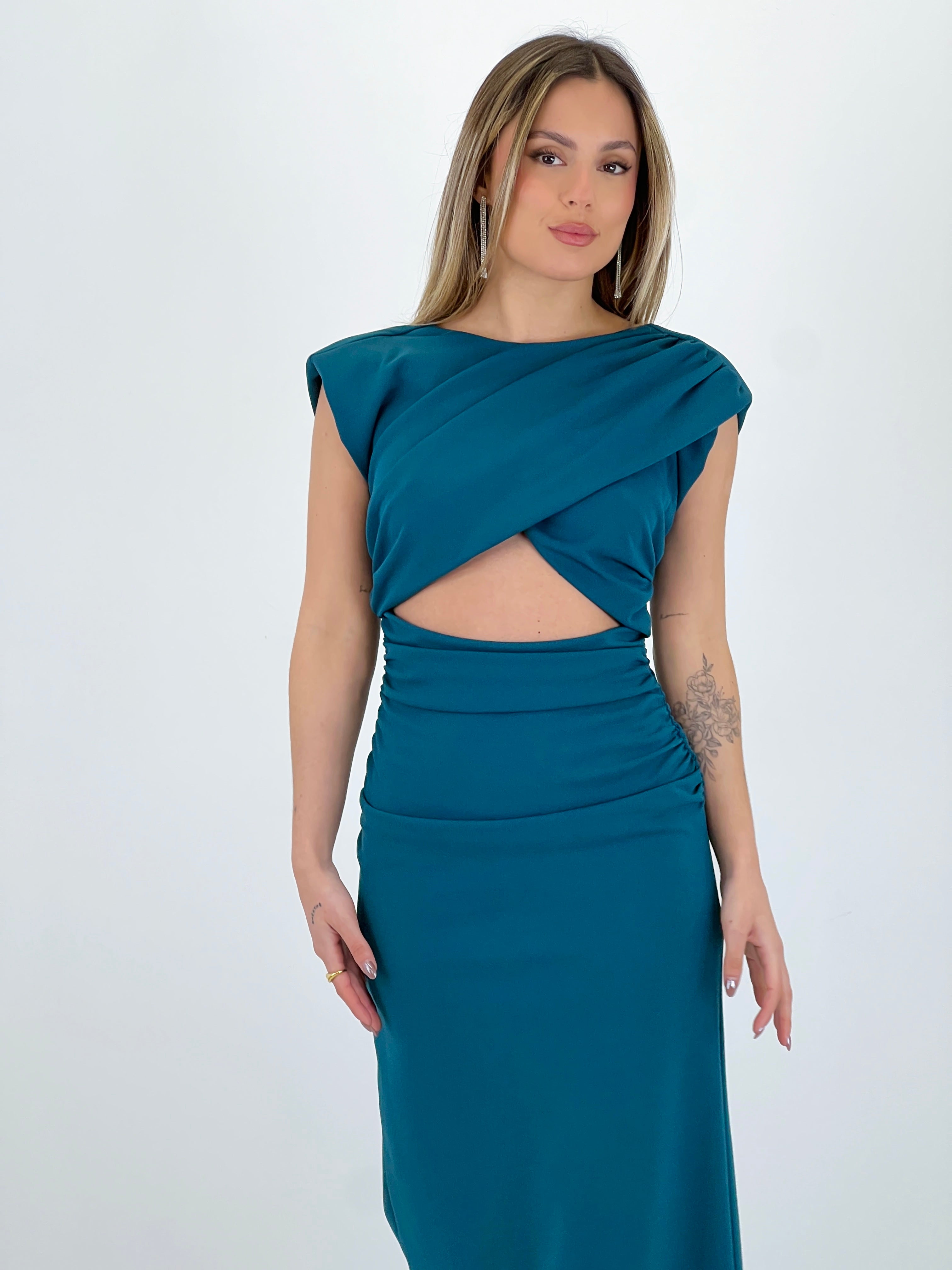 Vestido cut out midi Mirta - Zebra&Maduixa®
