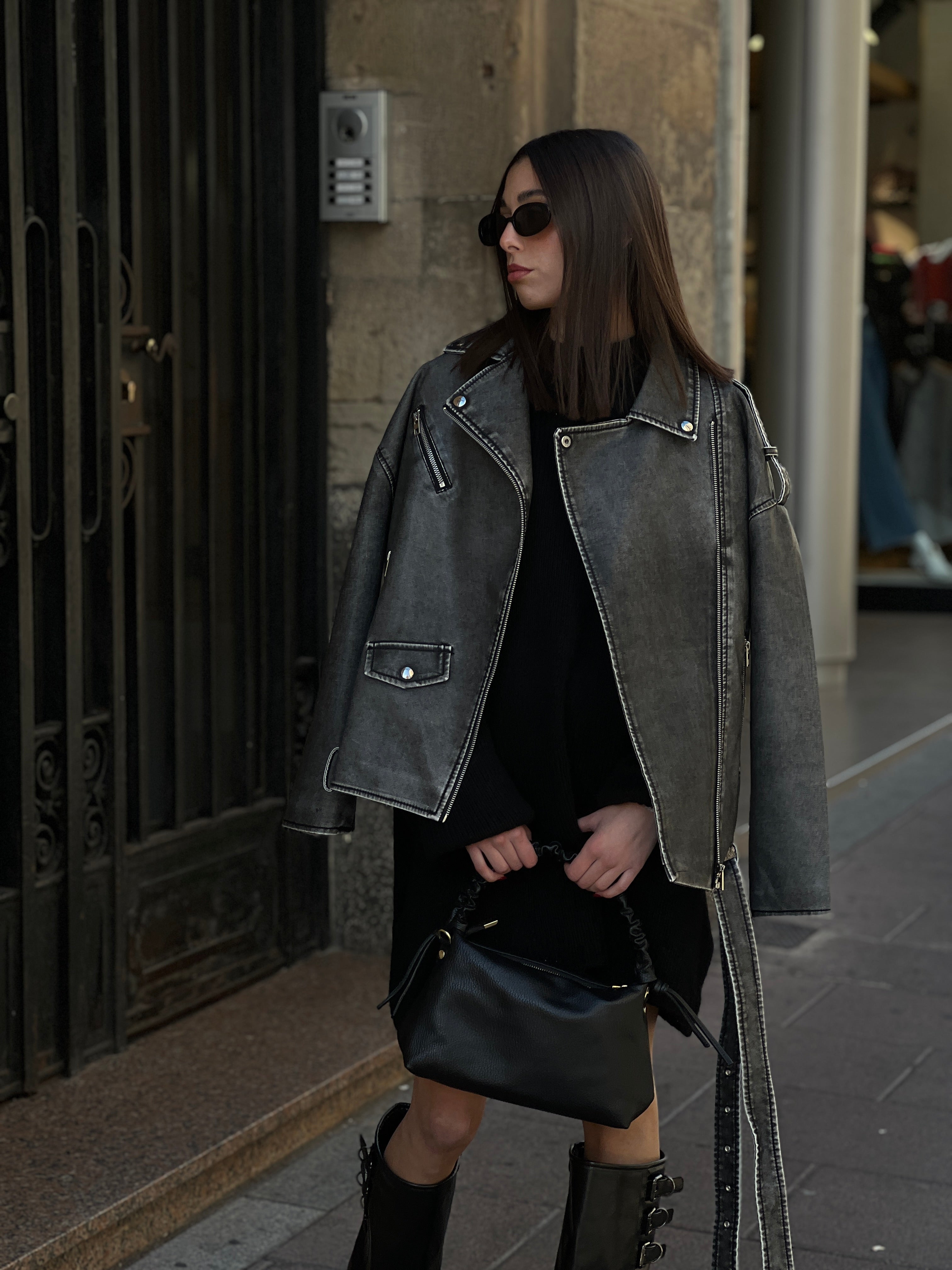 Cazadora biker oversize - Zebra&Maduixa®