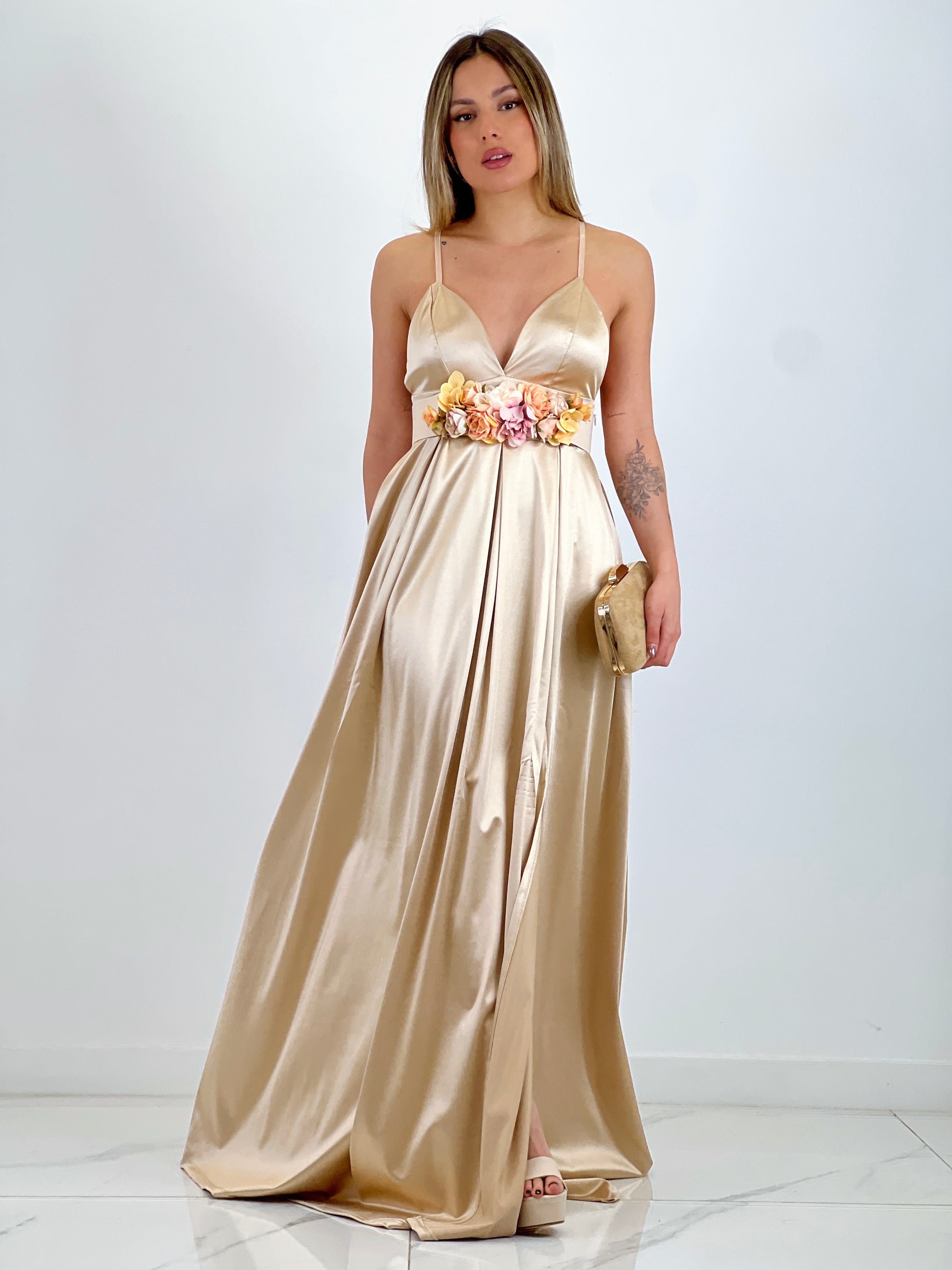 Seline satin dress
