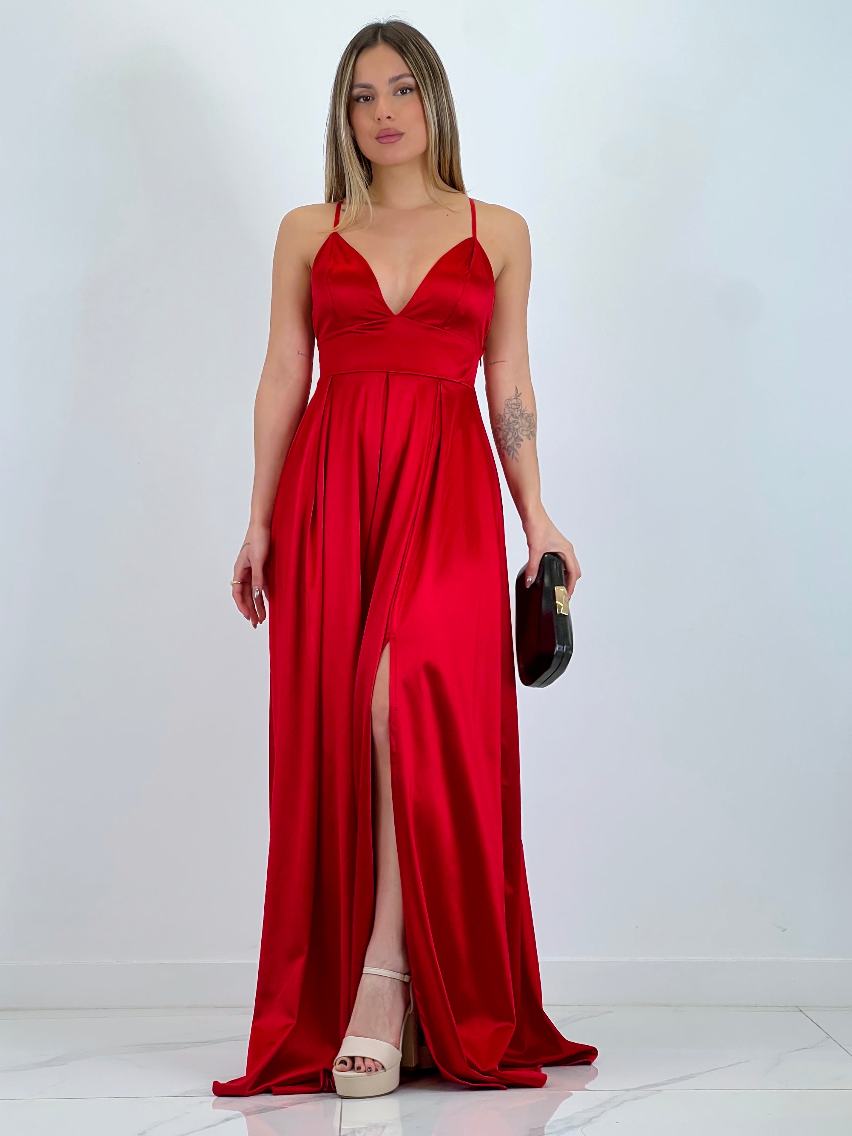 Seline satin dress