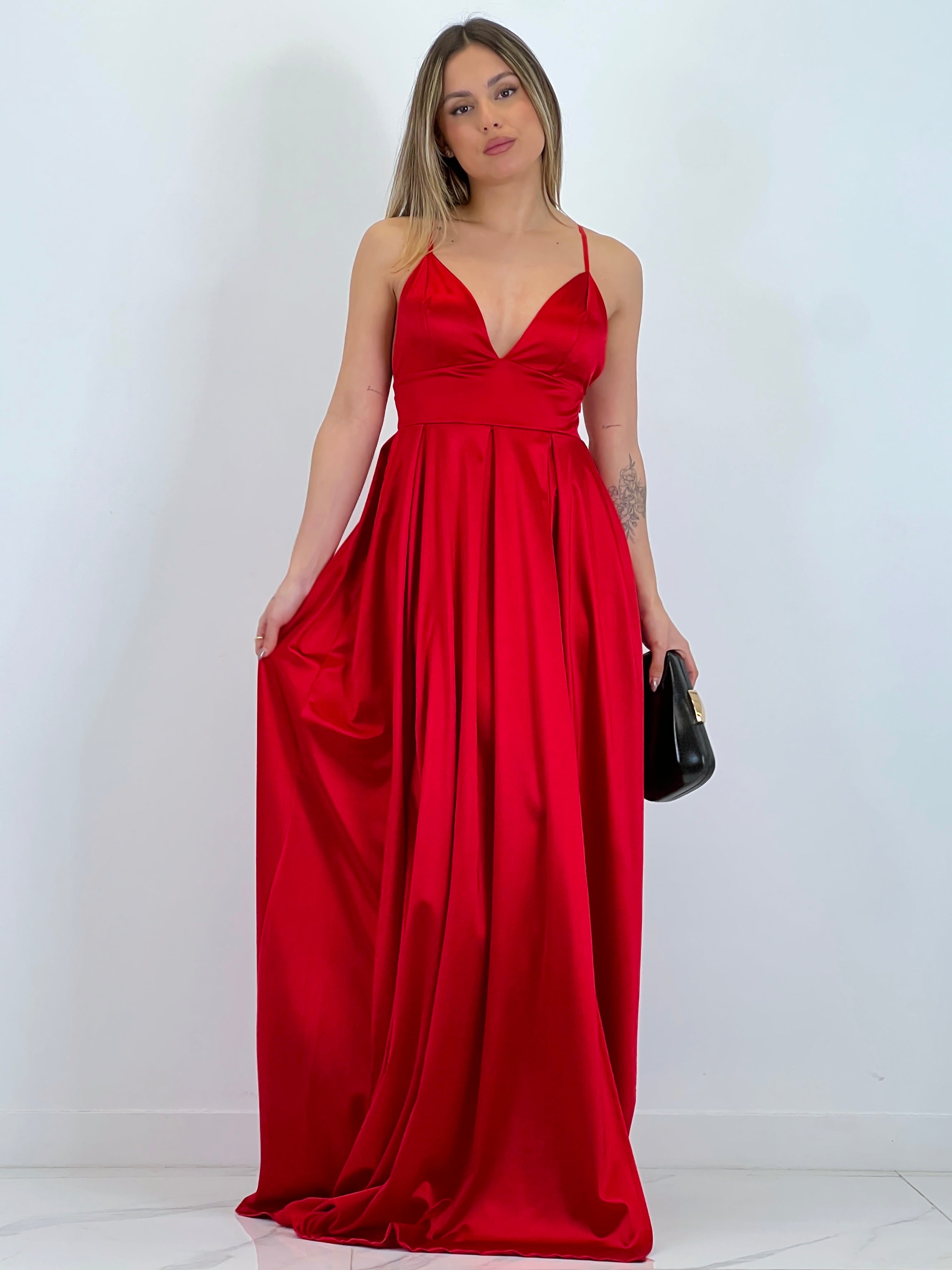 Seline satin dress