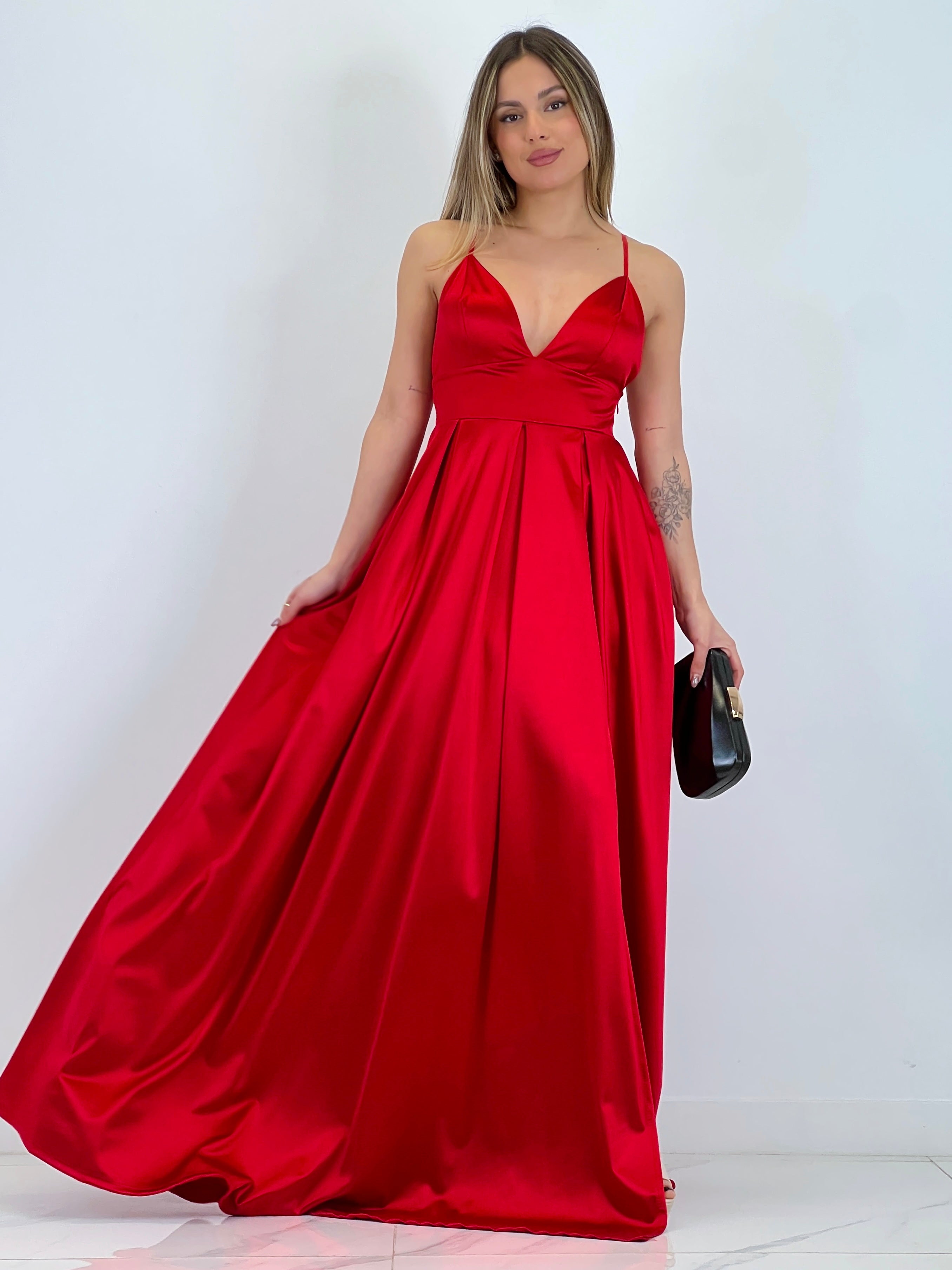 Seline satin dress