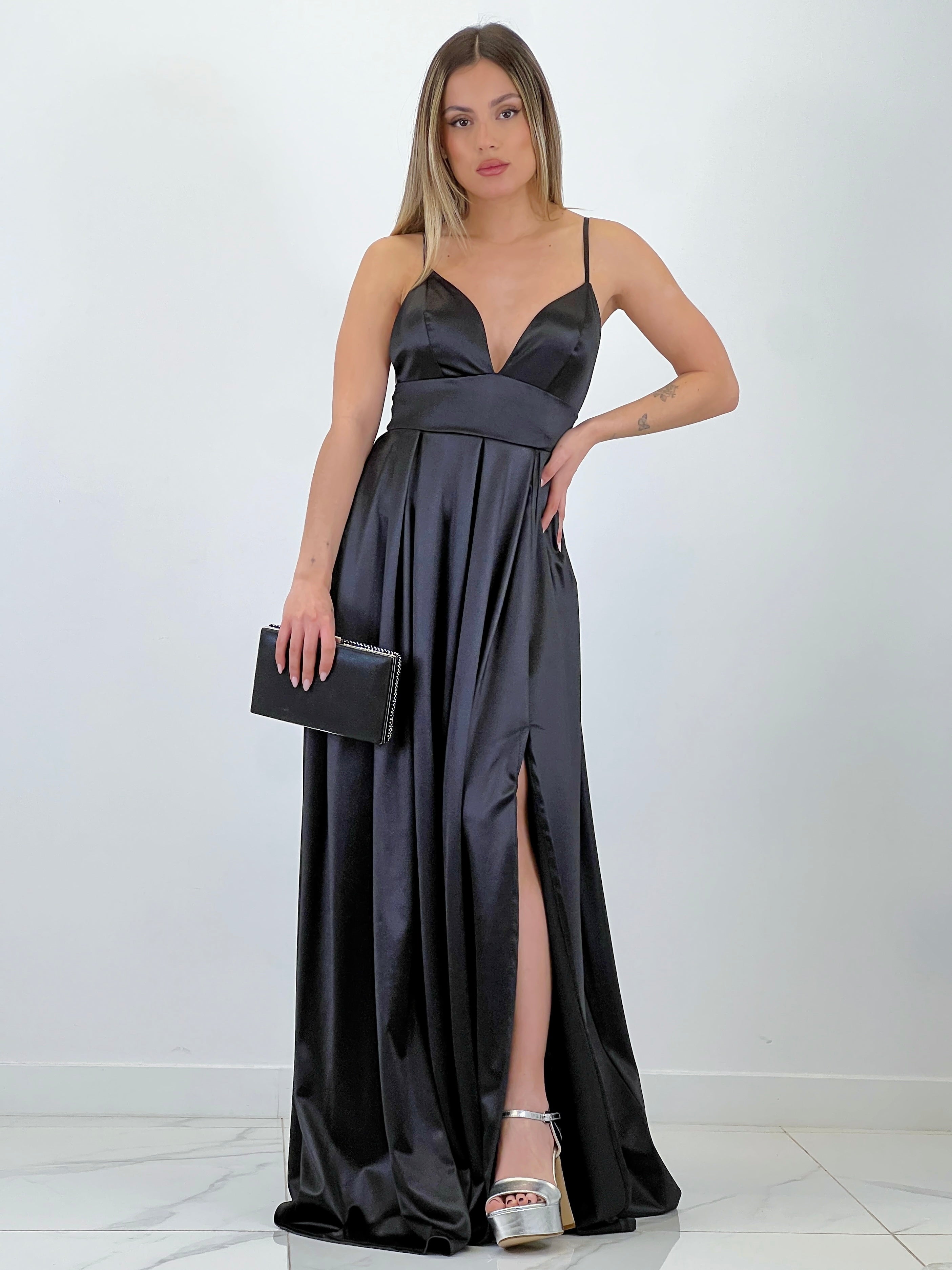 Seline satin dress