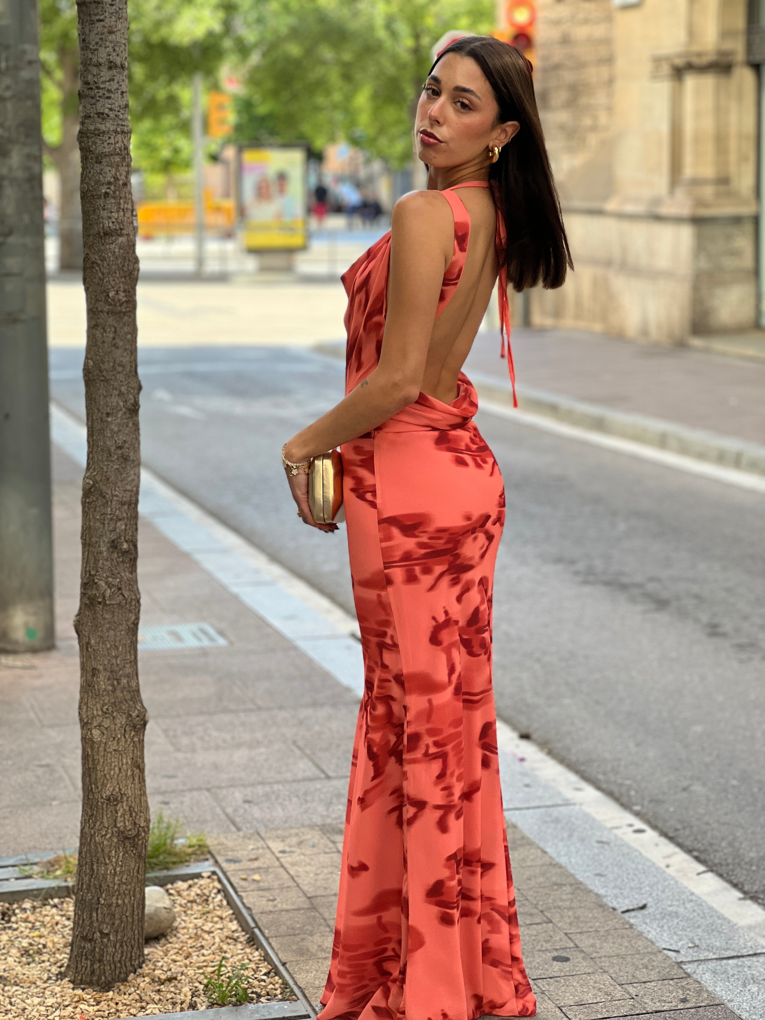 Vestido estampado drapeado Ona - Zebra&Maduixa®