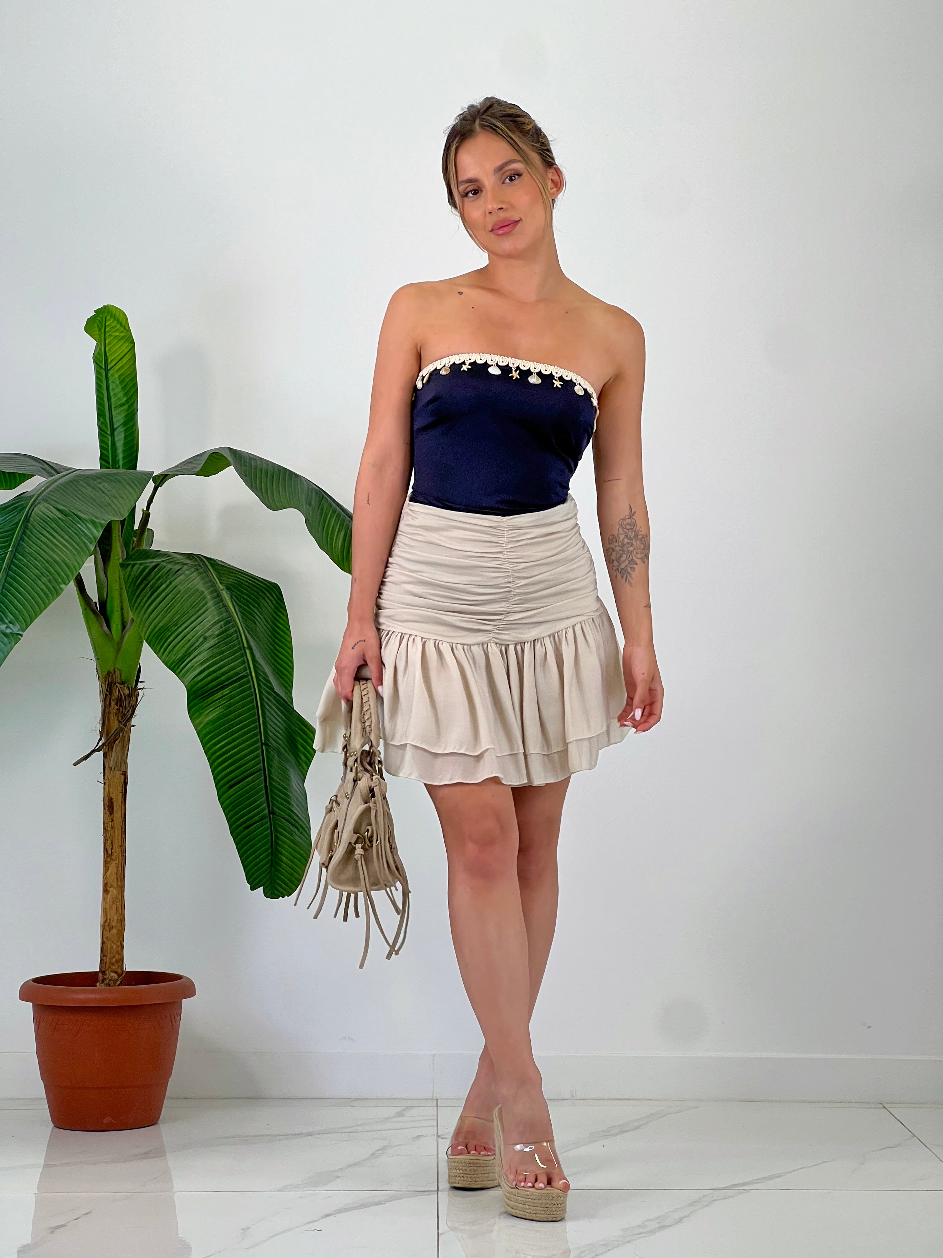 Falda fruncida volantes tul - Zebra&Maduixa®