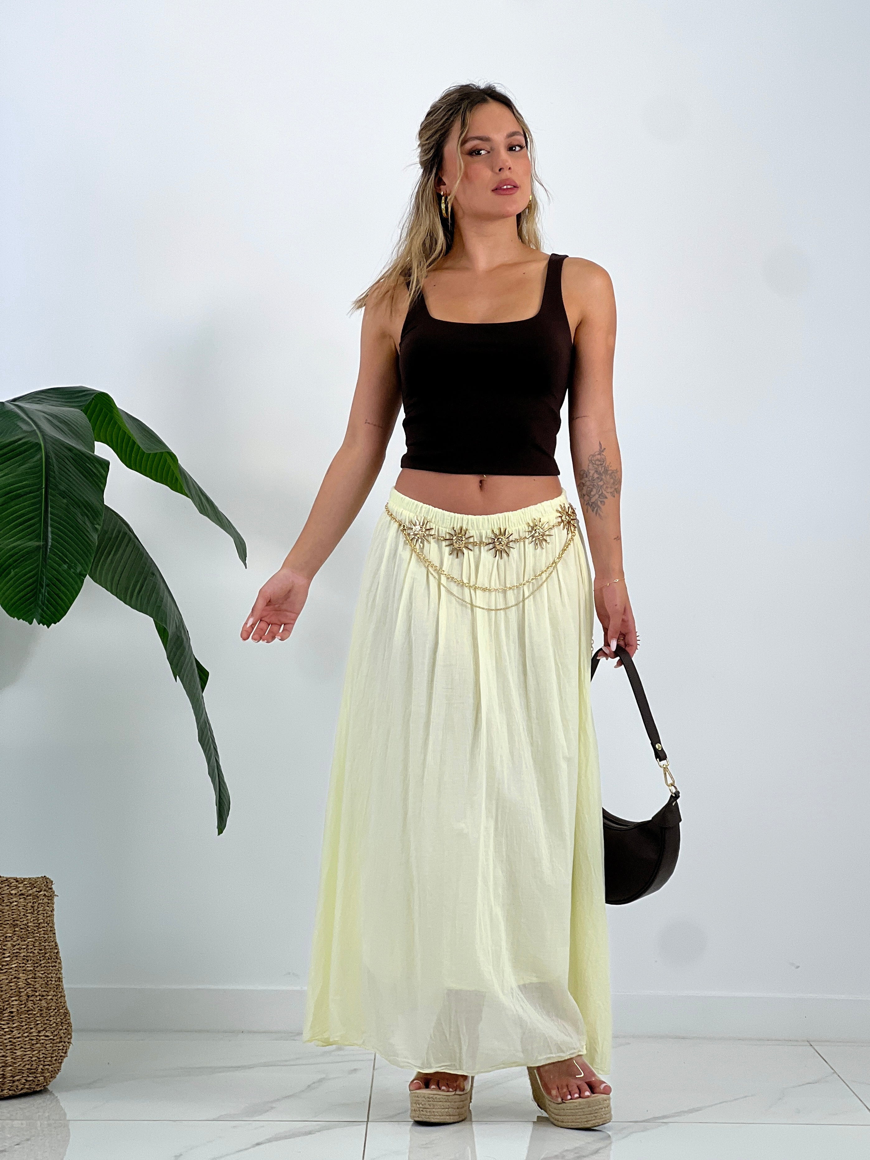 Falda larga efecto arrugado - Zebra&Maduixa®