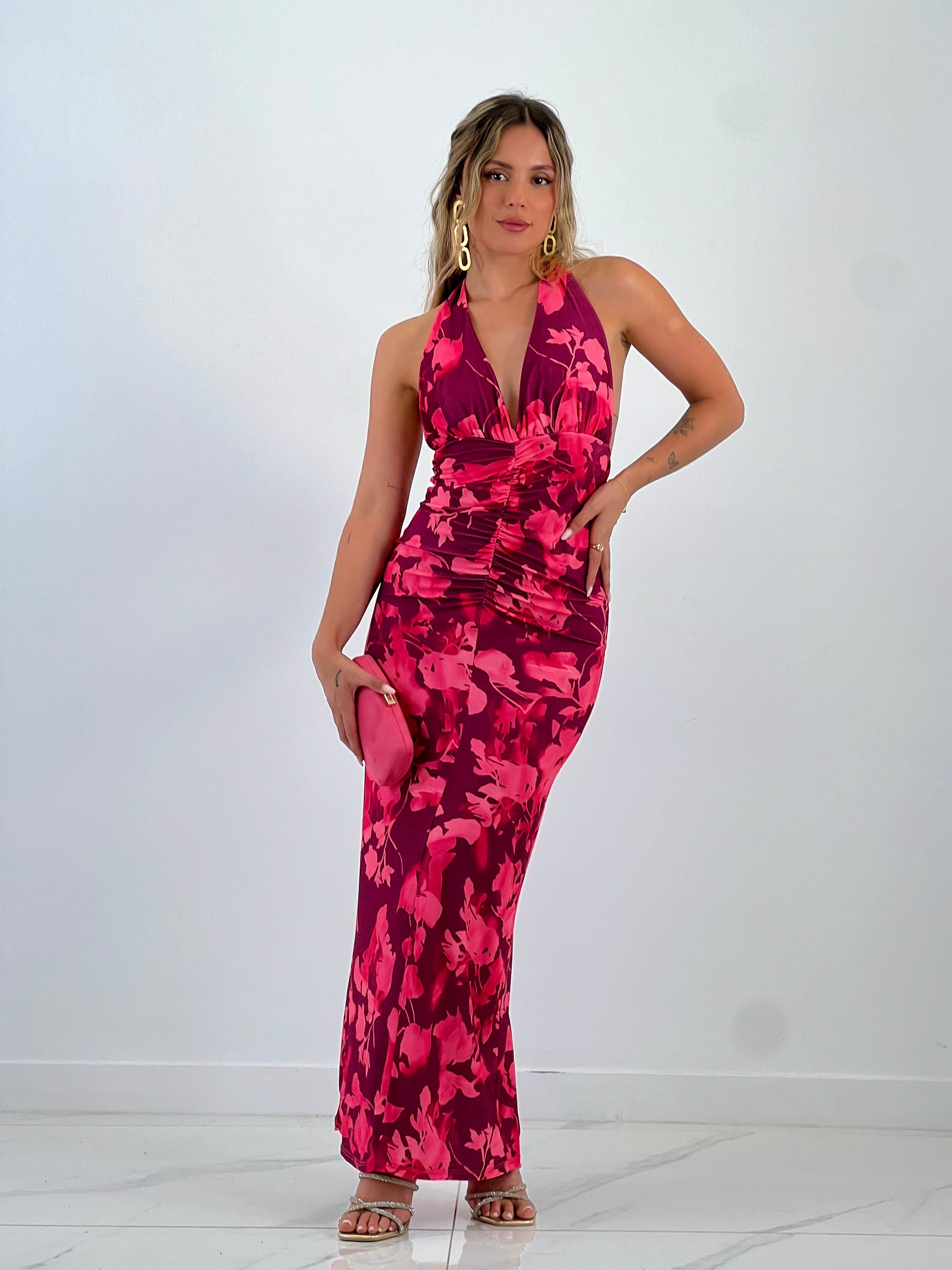 Vestido estampado fruncido - Zebra&Maduixa®