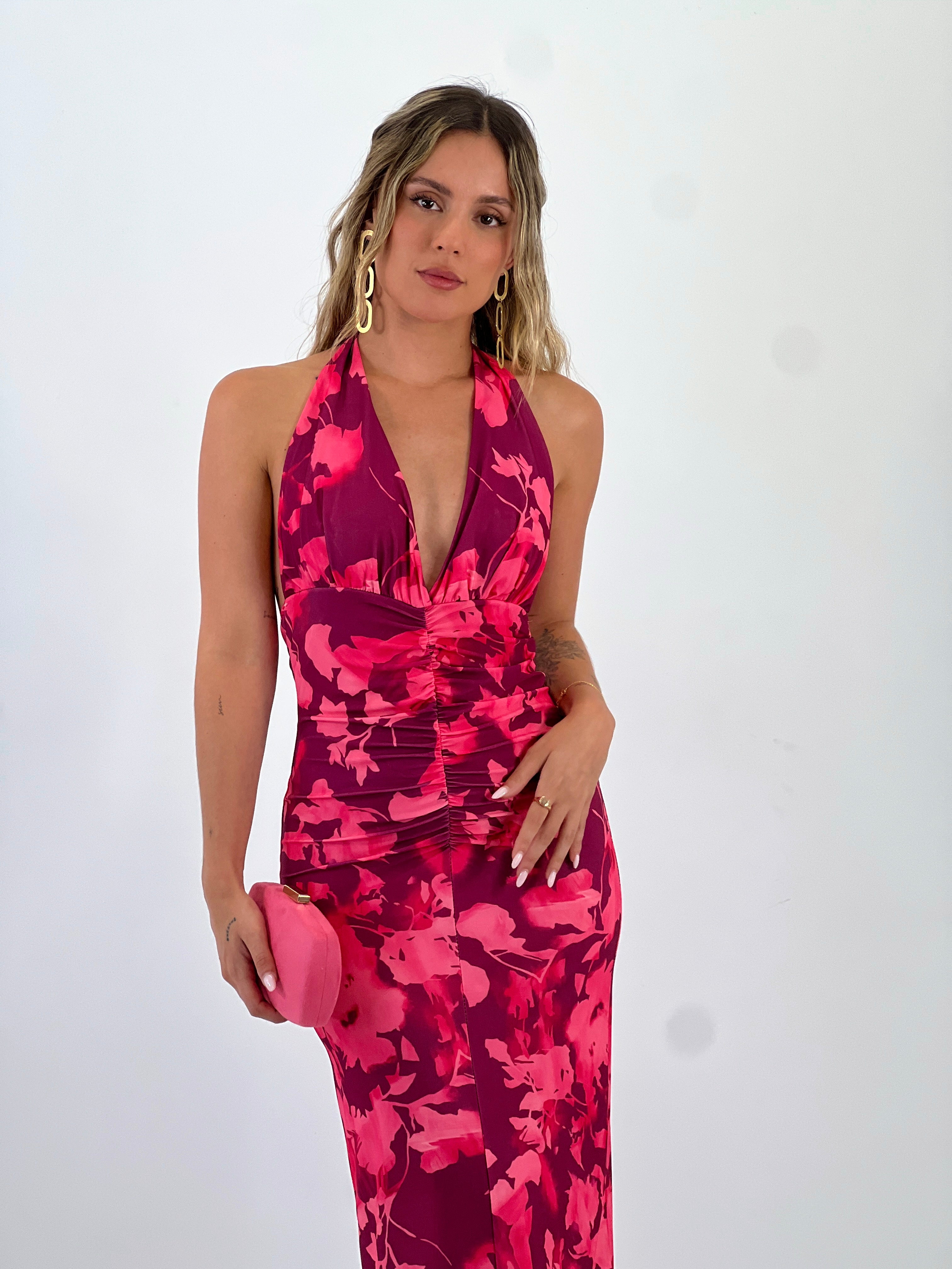 Vestido estampado fruncido - Zebra&Maduixa®