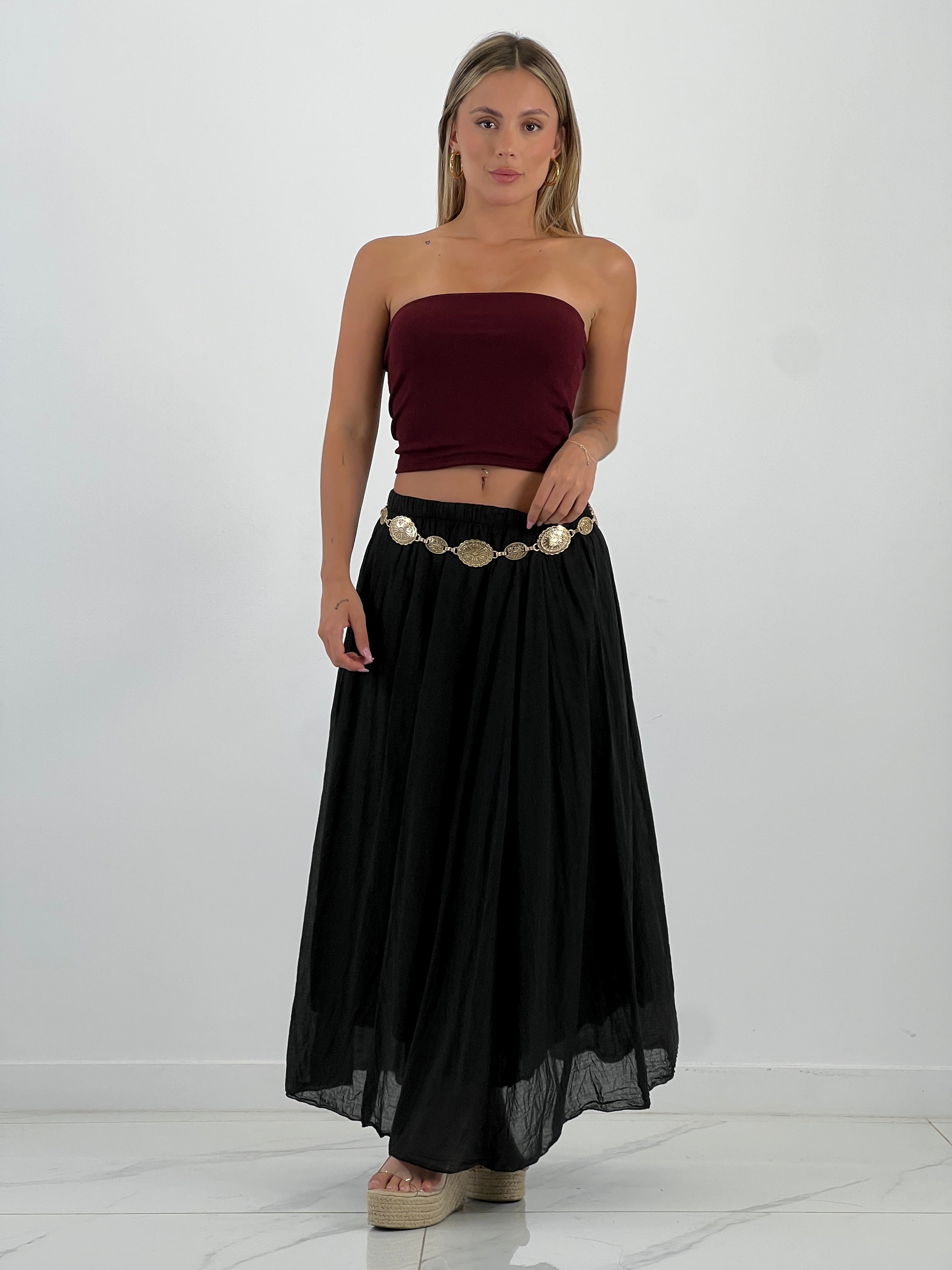 Falda larga efecto arrugado - Zebra&Maduixa®