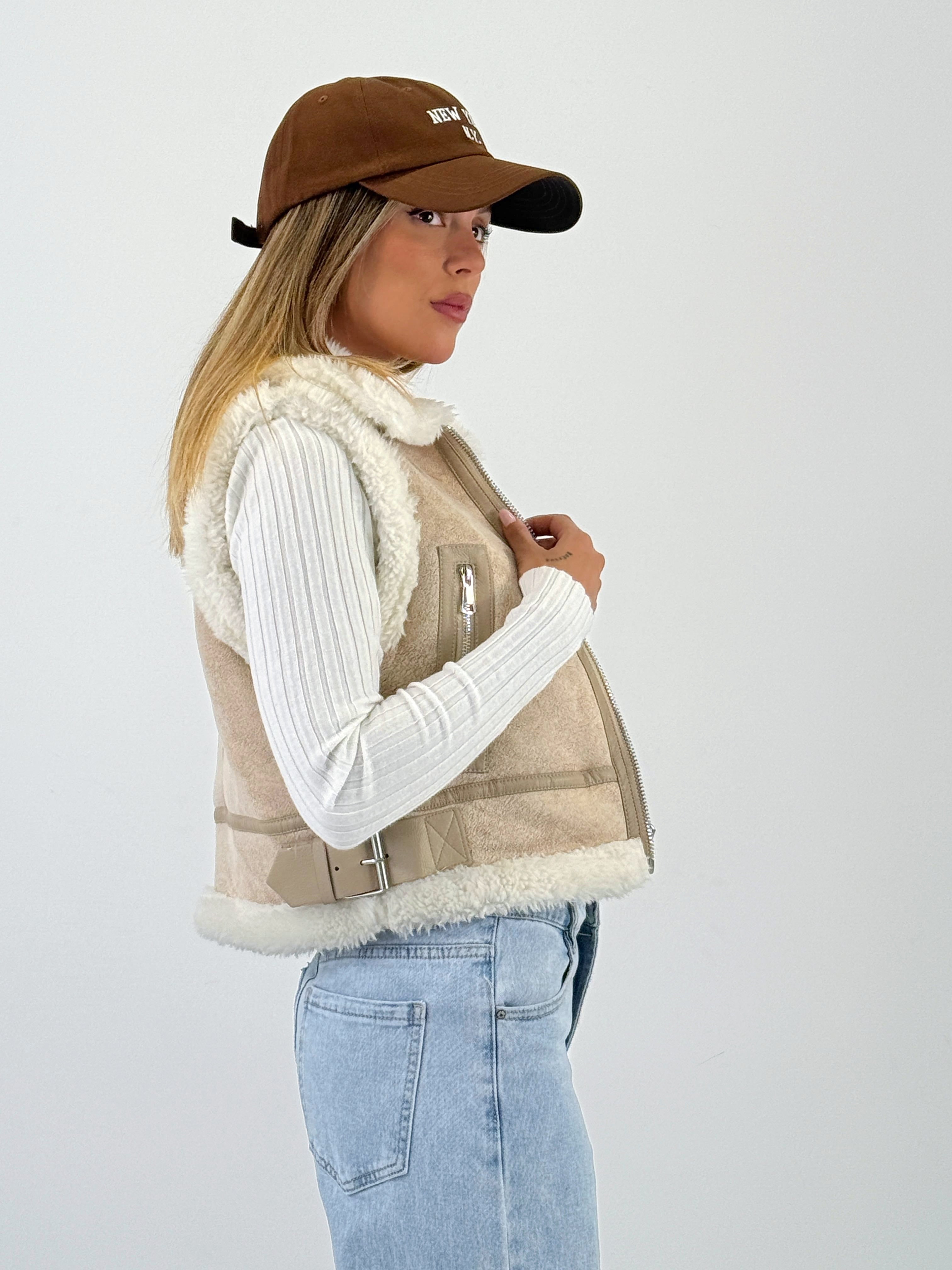 Gilet court réversible