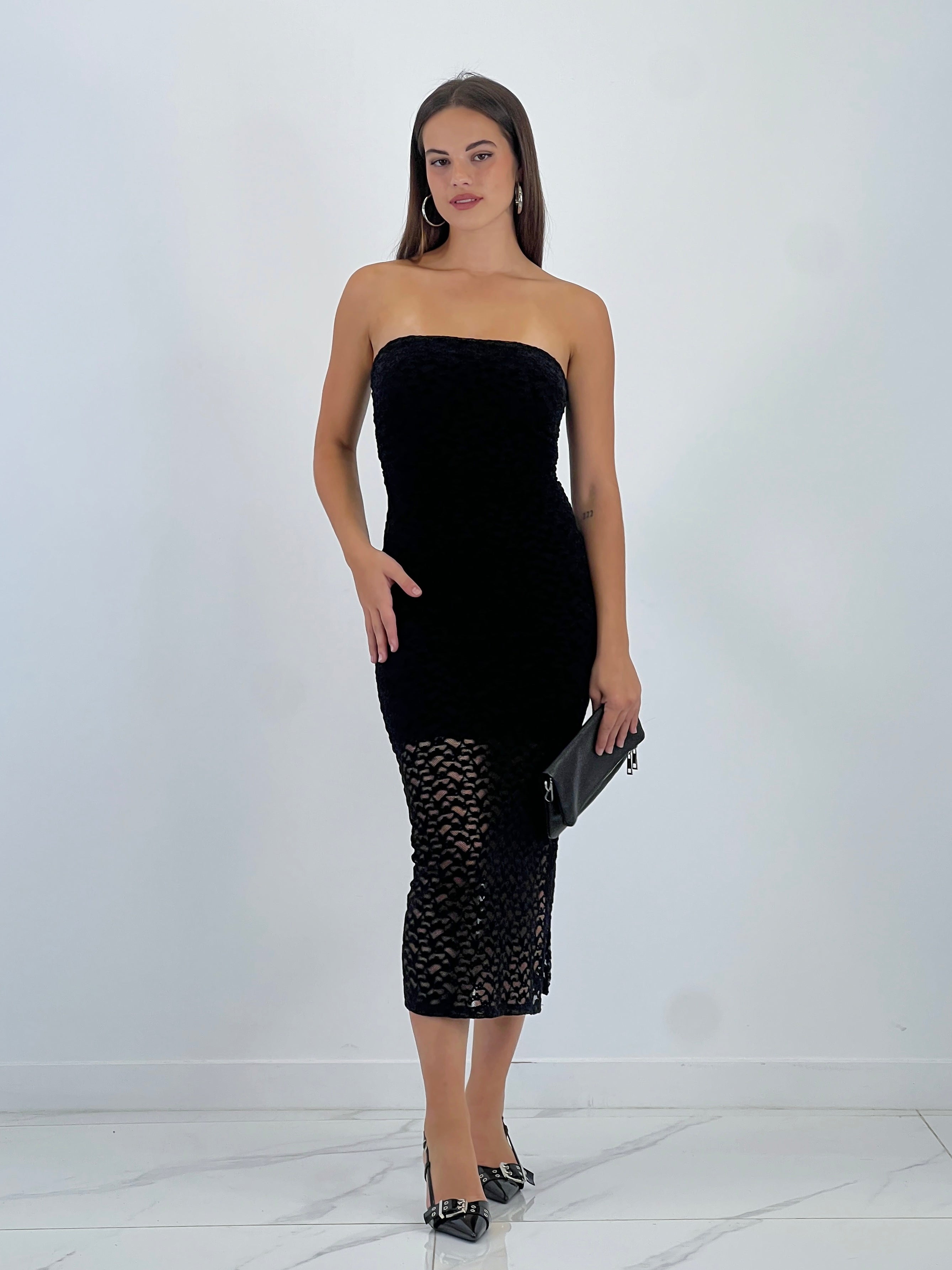 Vestido palabra de honor velvet - Zebra&Maduixa®