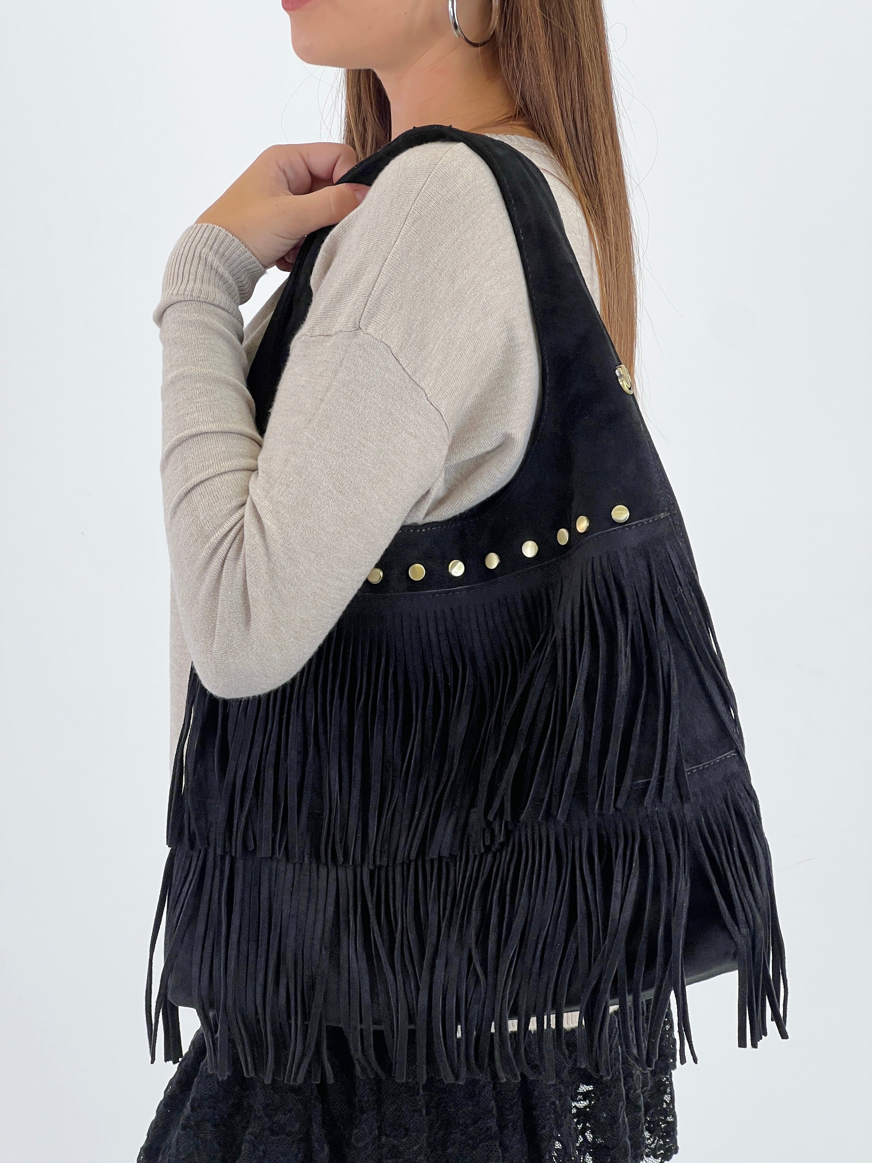 Bolso flecos tachuela - Zebra&Maduixa®
