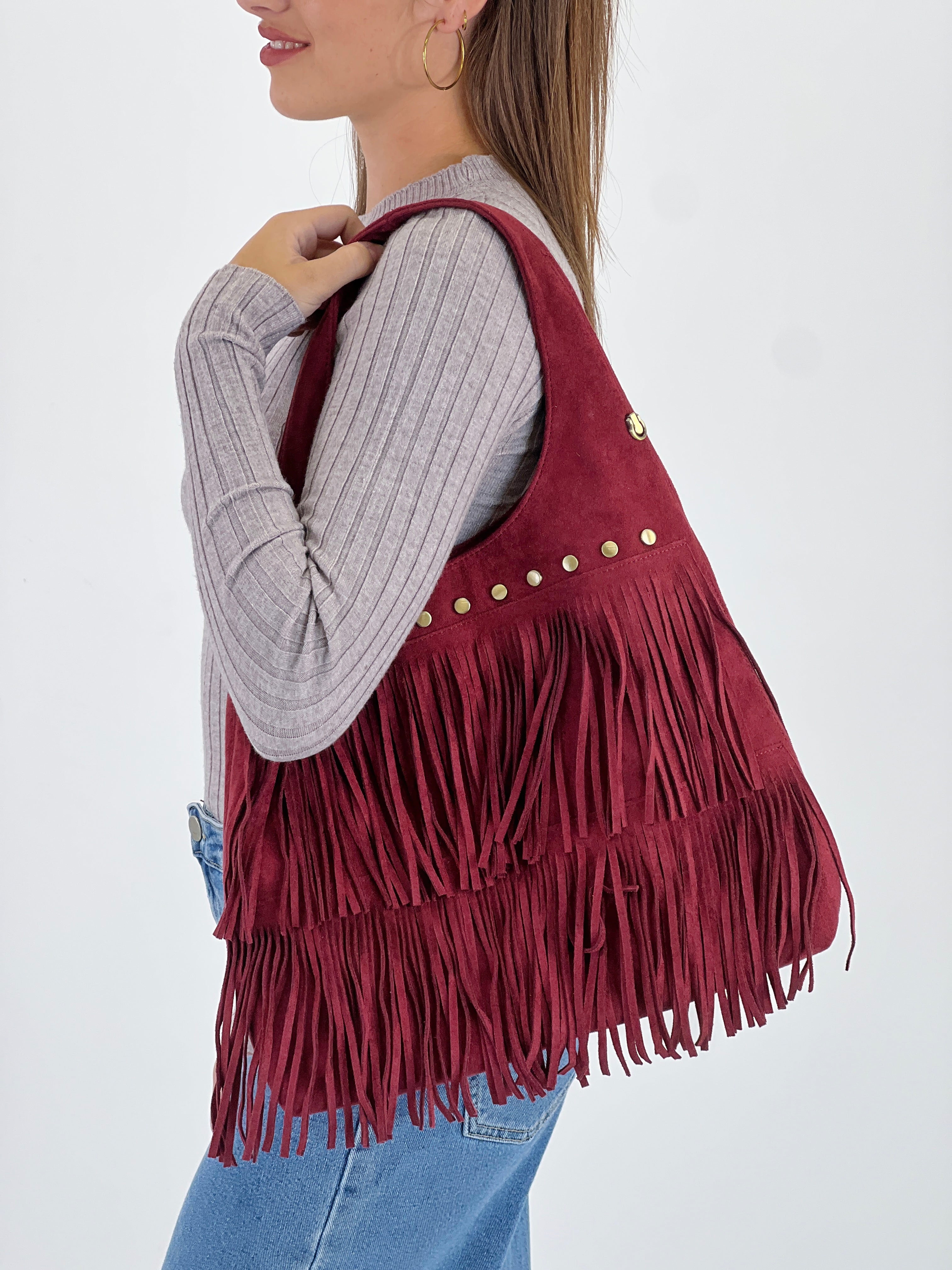 Bolso flecos tachuela - Zebra&Maduixa®