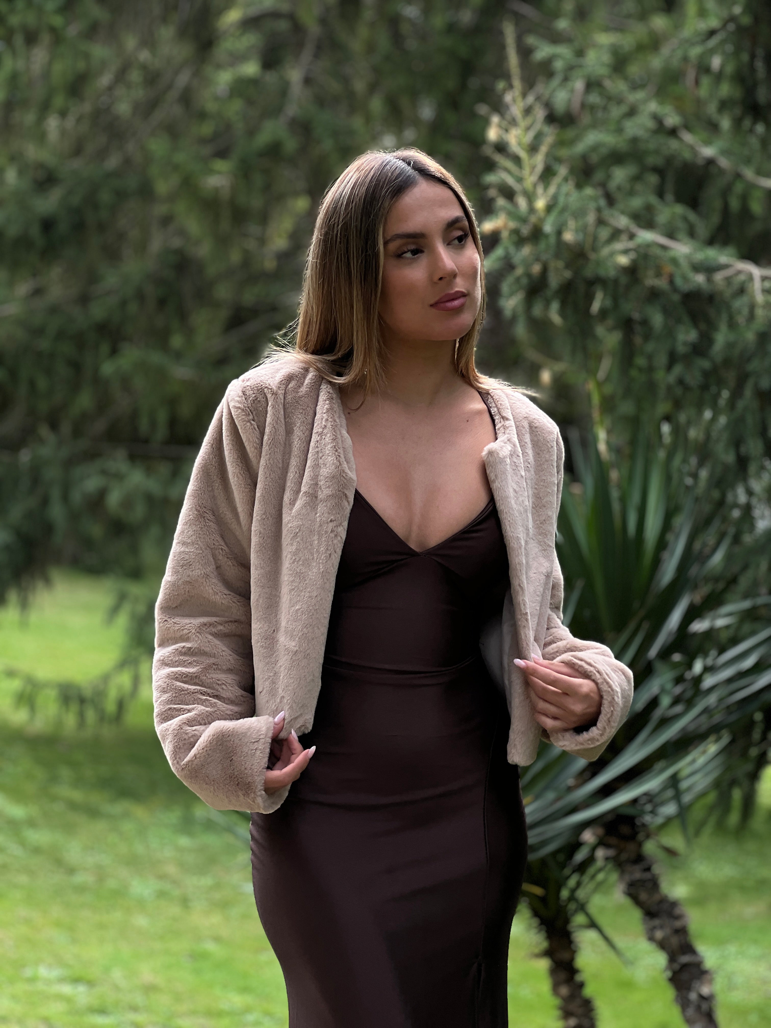 Chaqueta efecto pelo crop - Zebra&Maduixa®