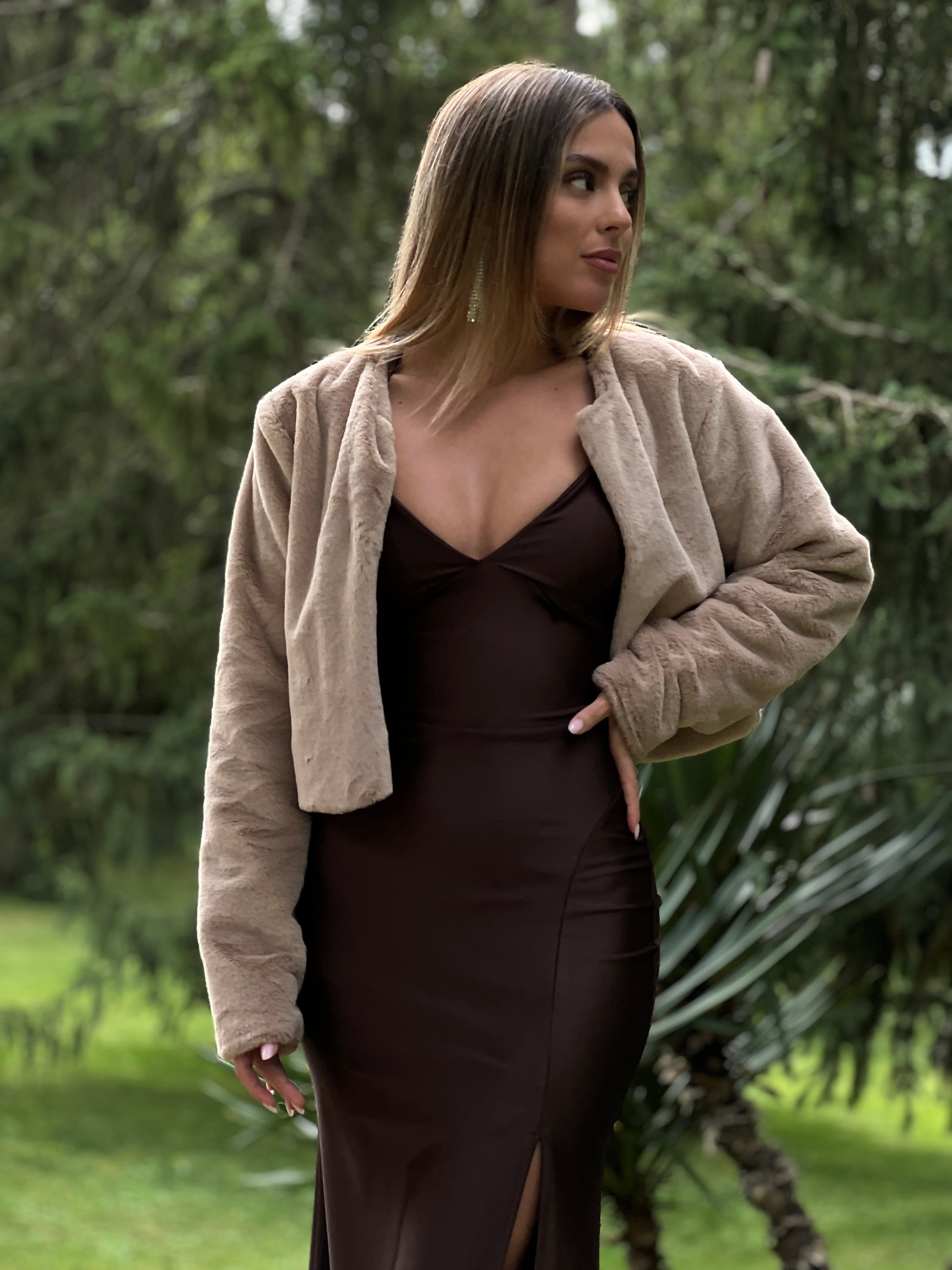 Chaqueta efecto pelo crop - Zebra&Maduixa®