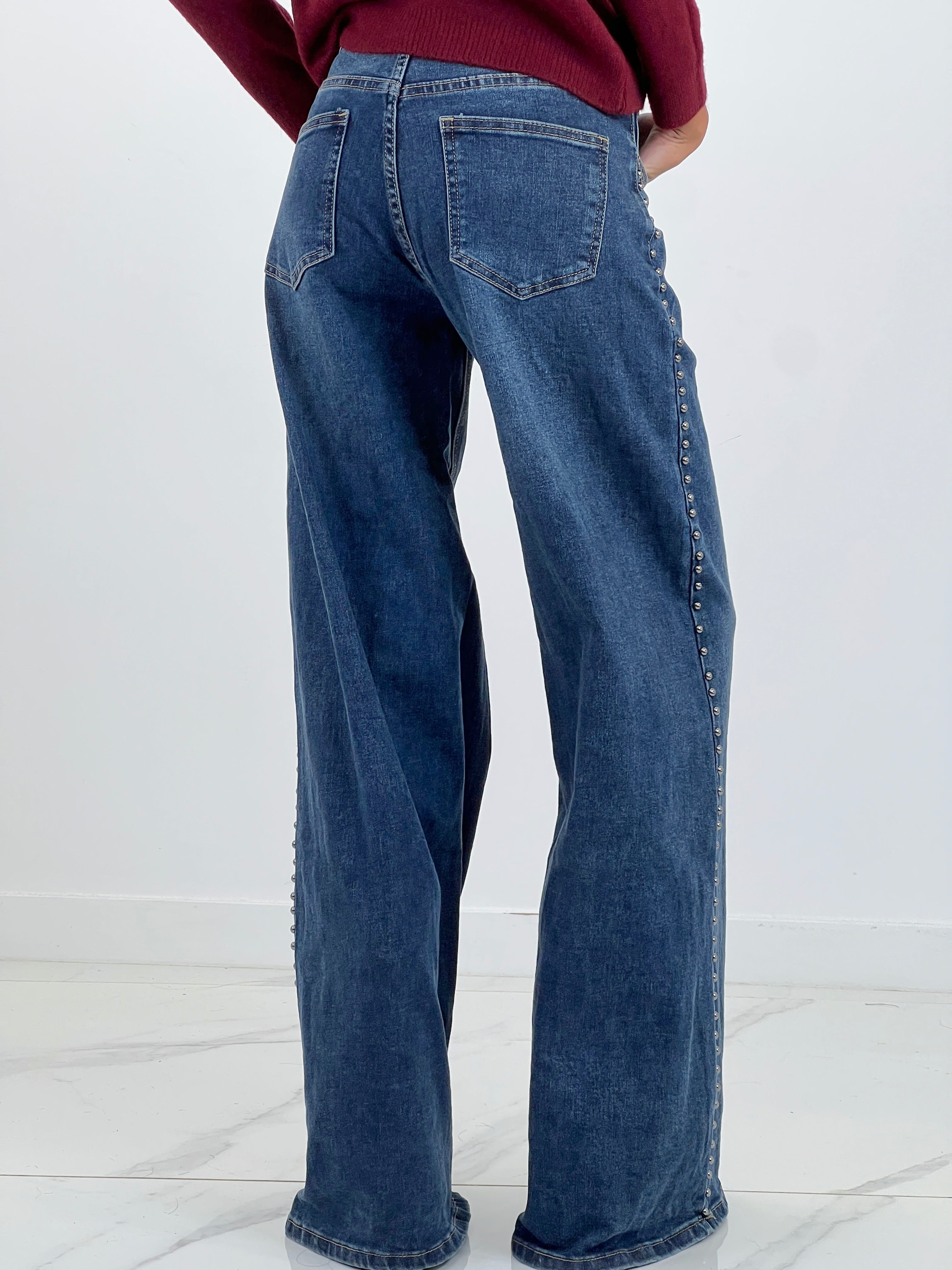 Jeans wide leg tachuelas - Zebra&Maduixa®