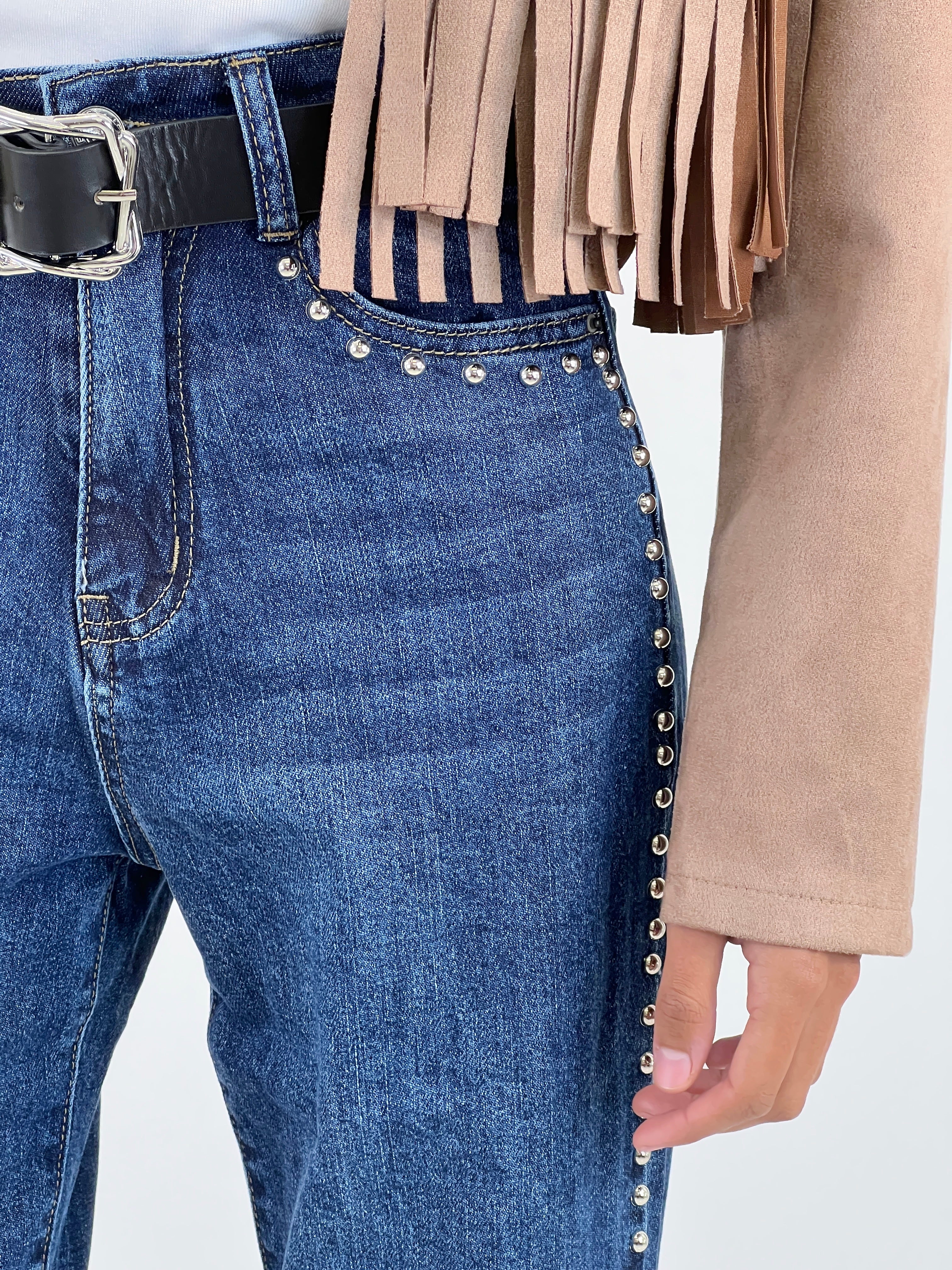 Jeans straight leg tachas - Zebra&Maduixa®