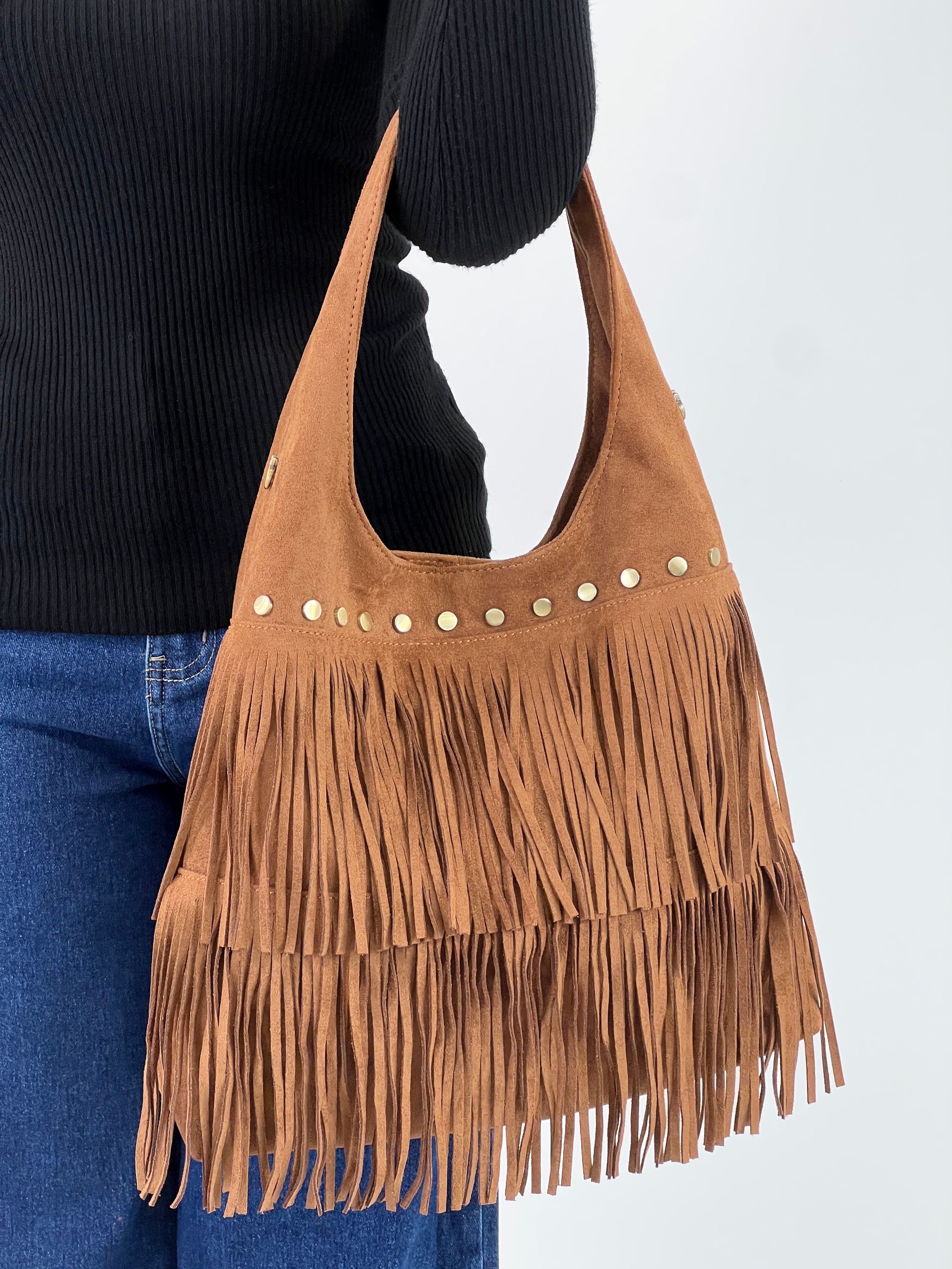 Bolso flecos tachuela - Zebra&Maduixa®