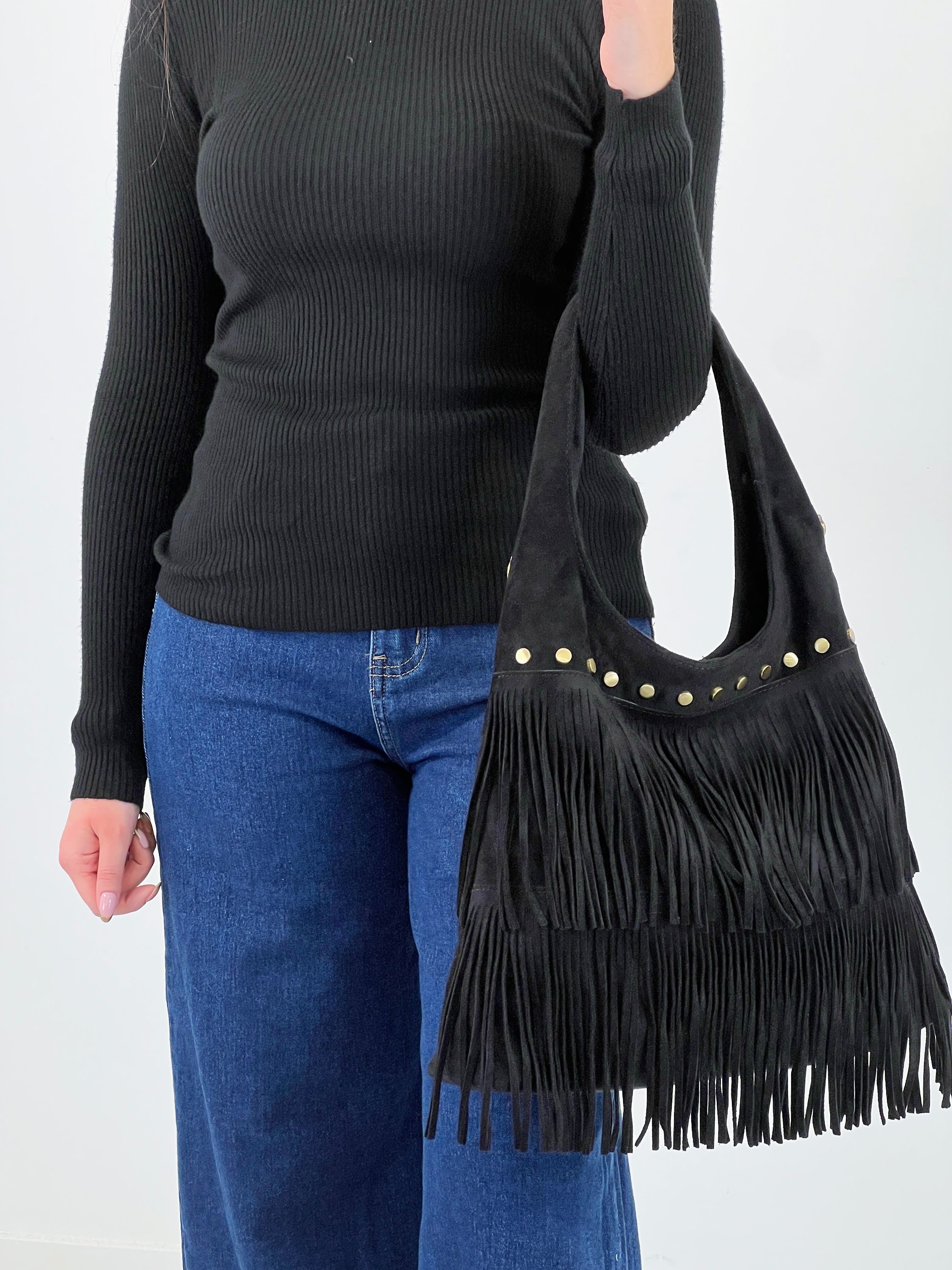 Bolso flecos tachuela - Zebra&Maduixa®