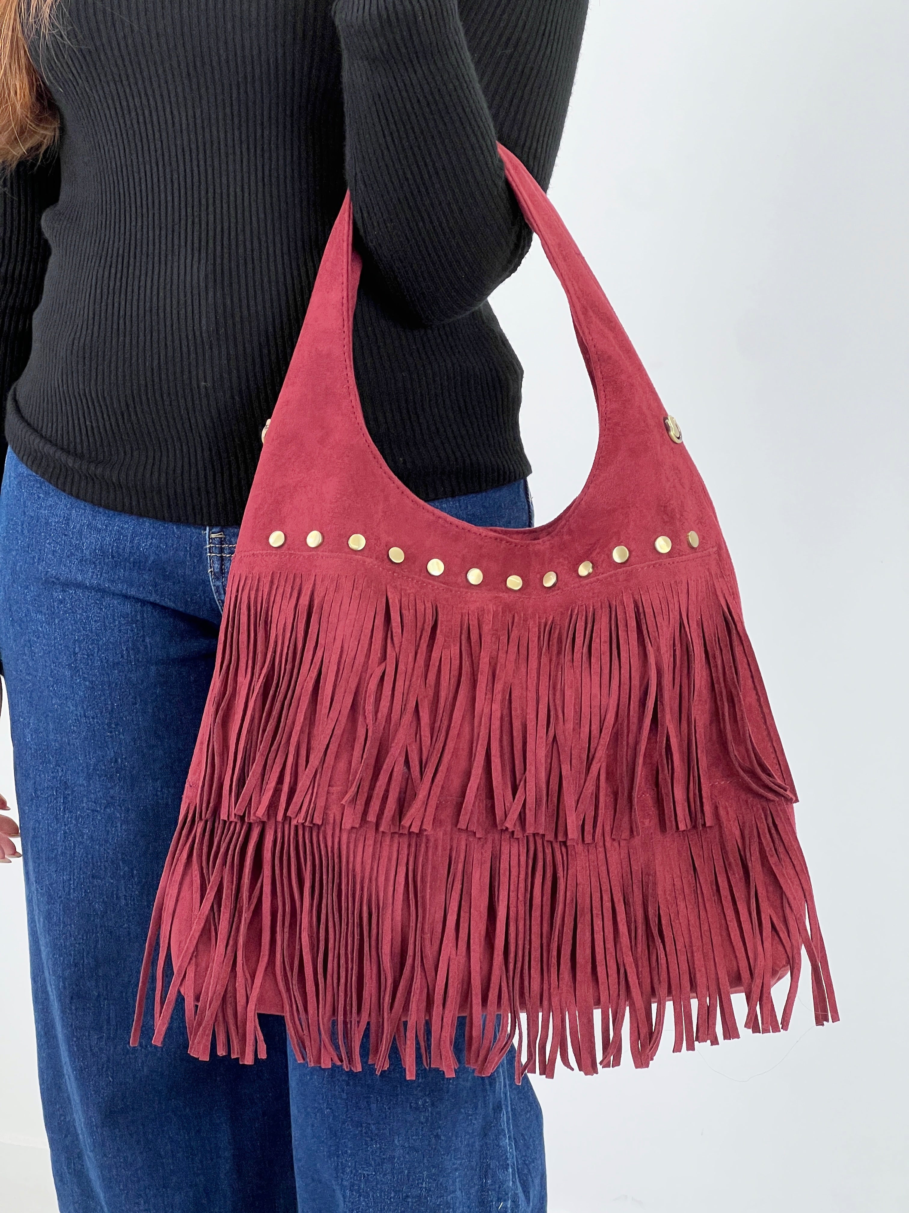 Bolso flecos tachuela - Zebra&Maduixa®