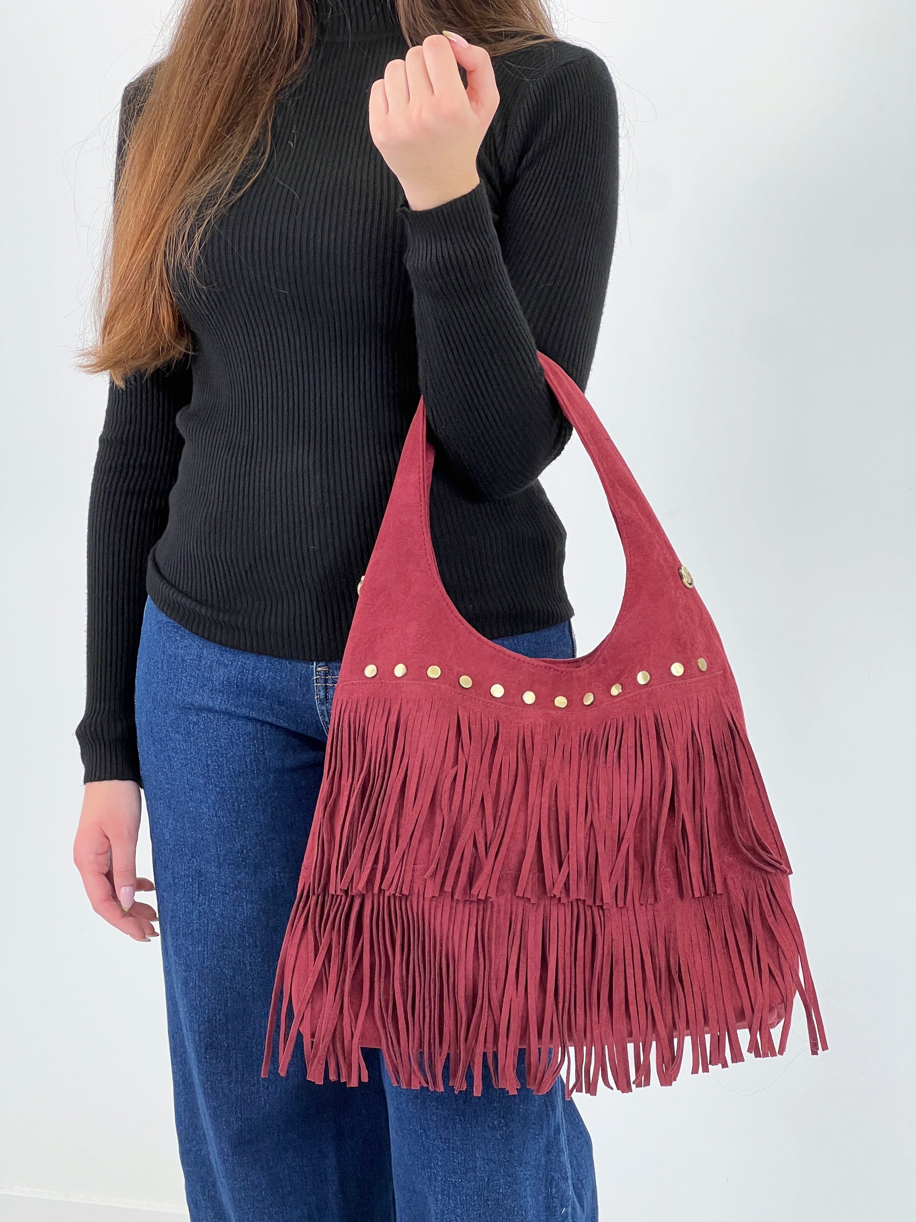 Bolso flecos tachuela - Zebra&Maduixa®