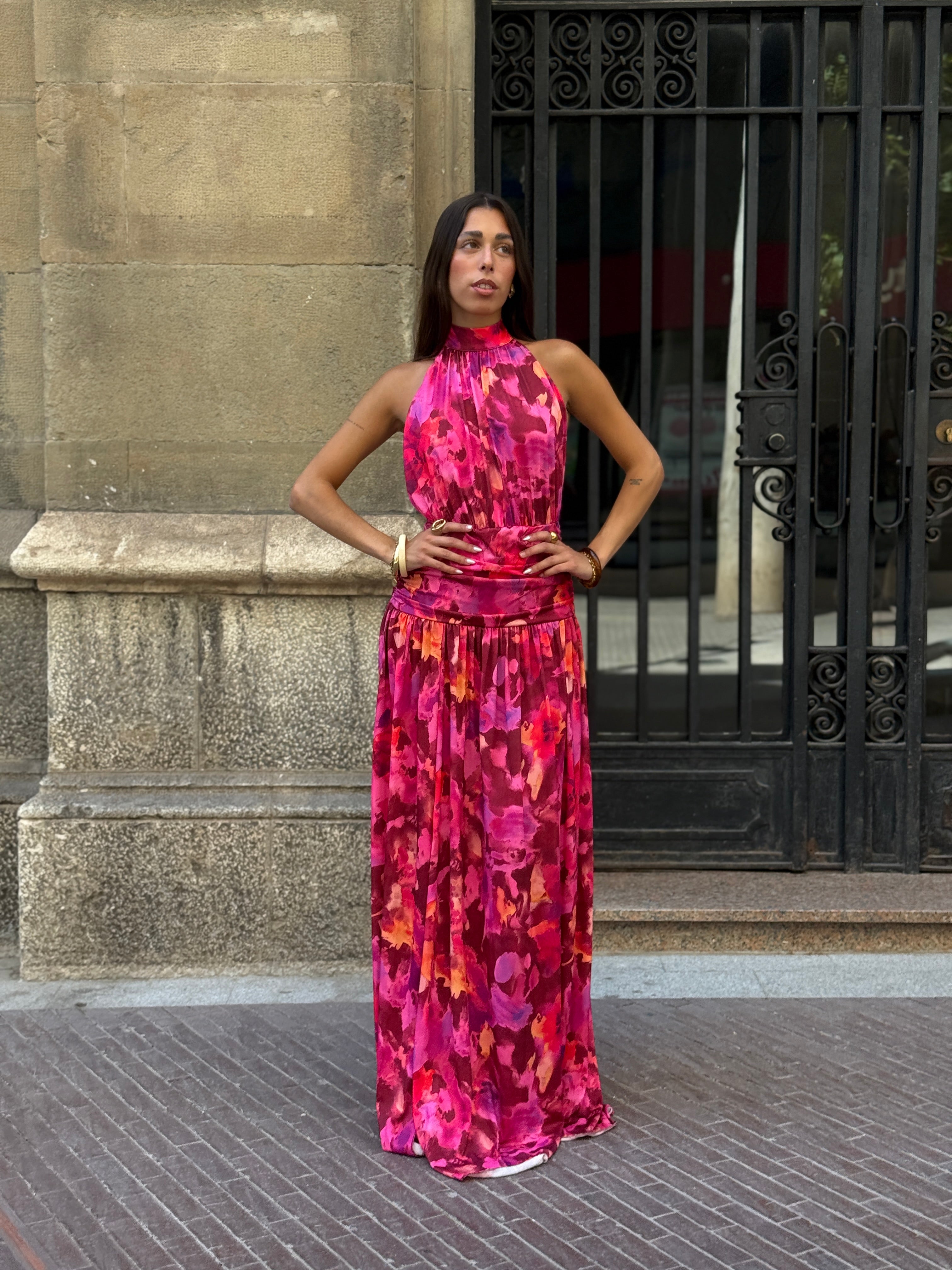Vestit halter estampat Niria