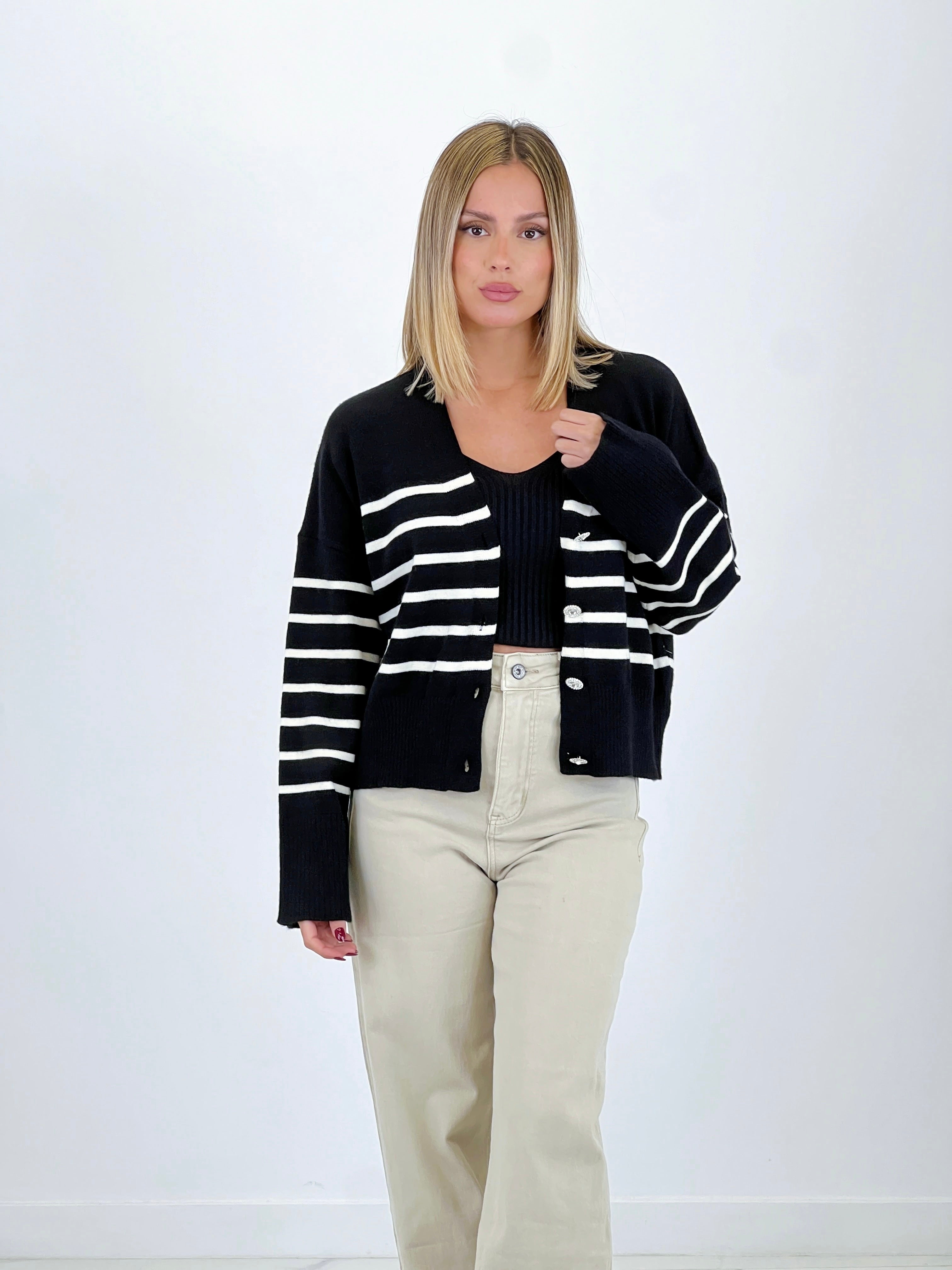Chaqueta rayas botones - Zebra&Maduixa®