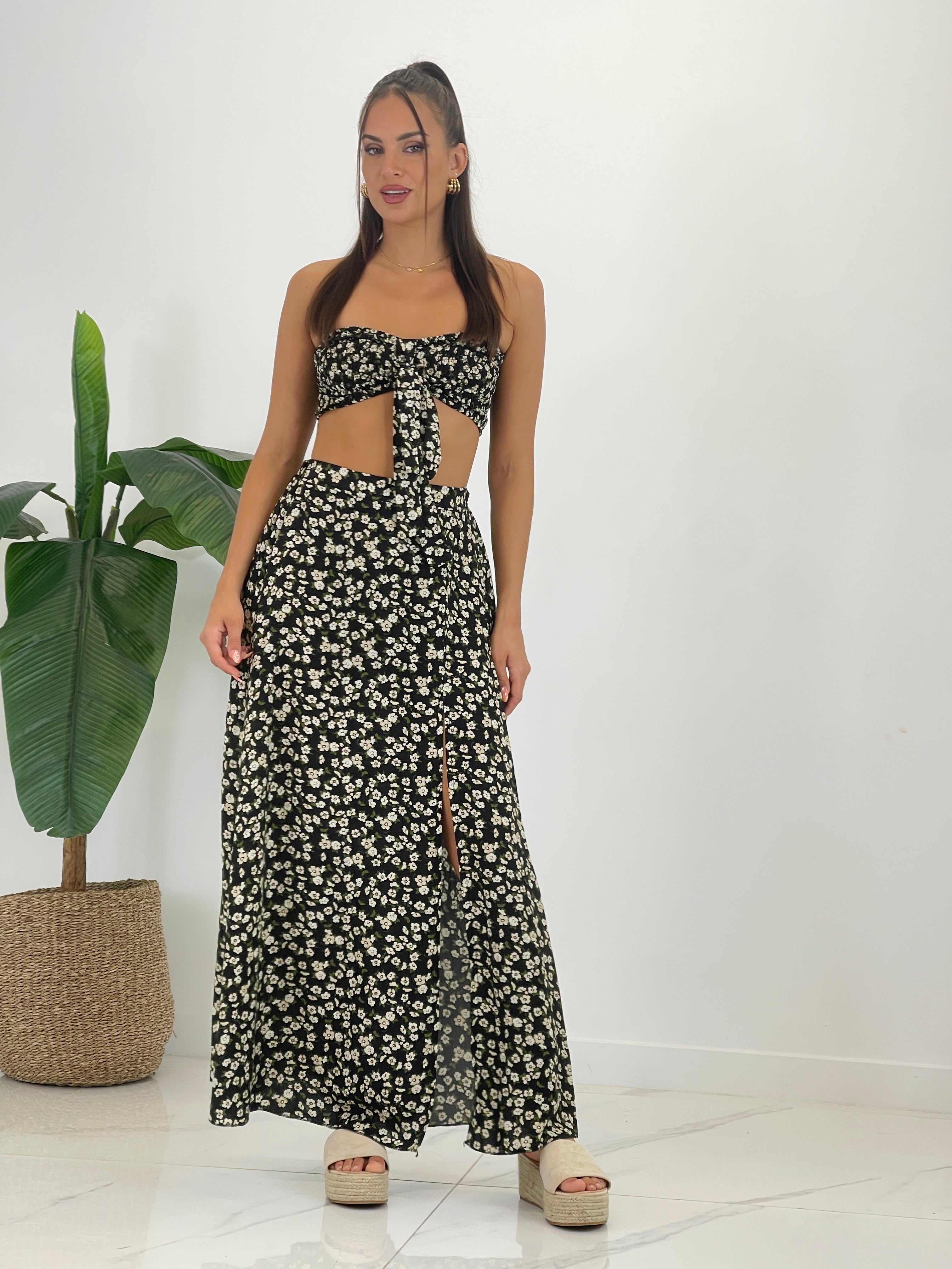 Crop top estampado floral - Zebra&Maduixa®