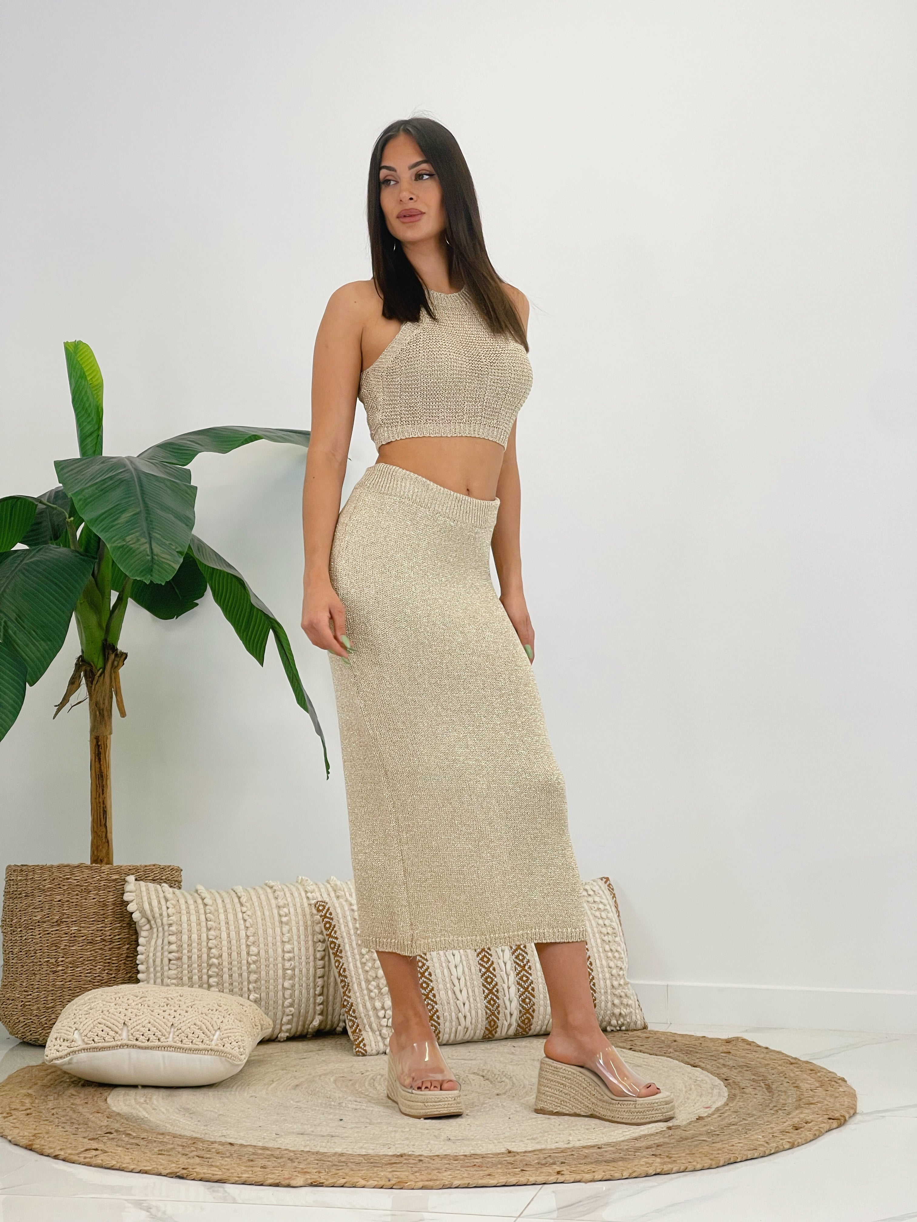 Crop top croché lurex - Zebra&Maduixa®