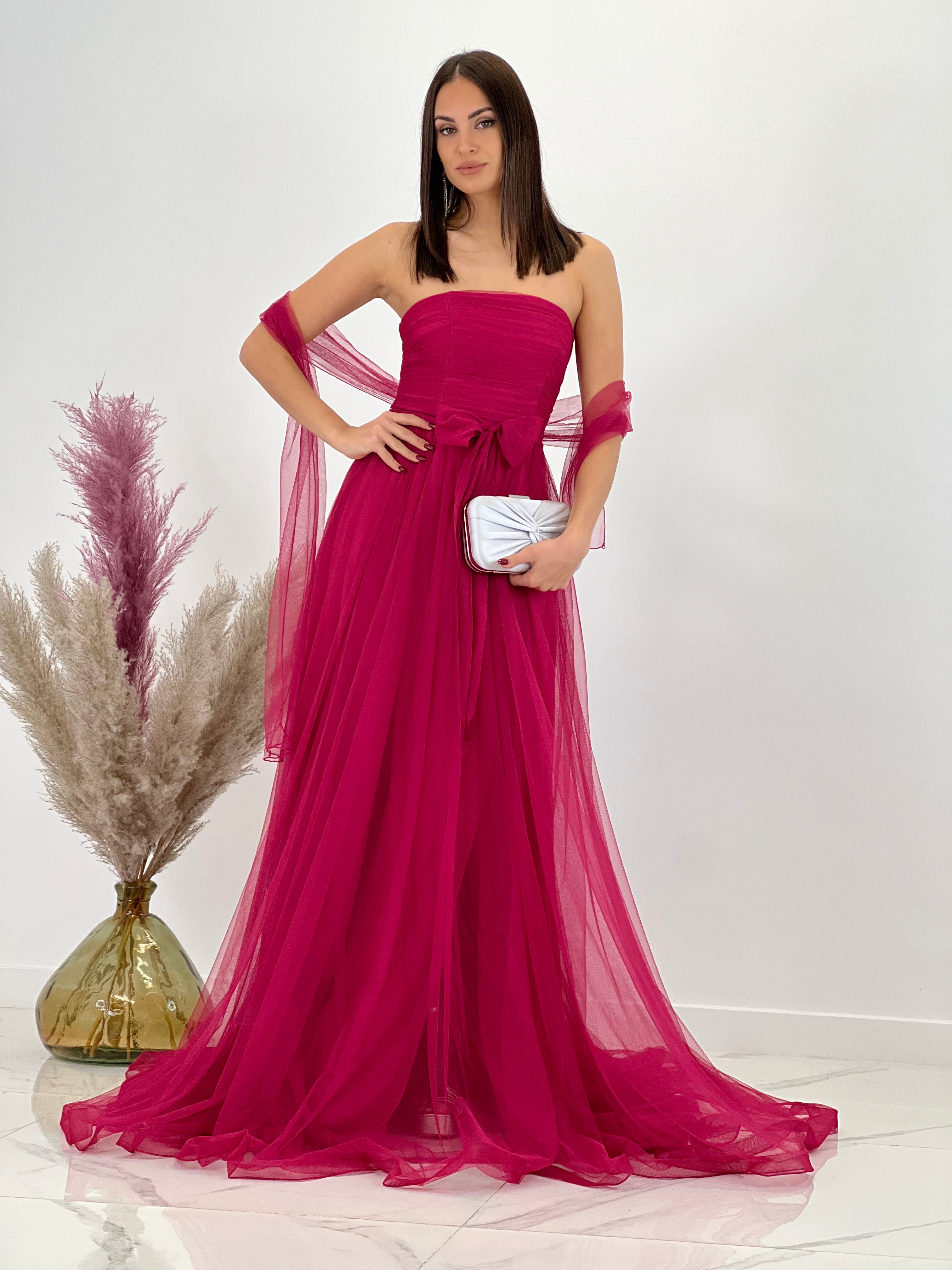 Valeria long tulle dress