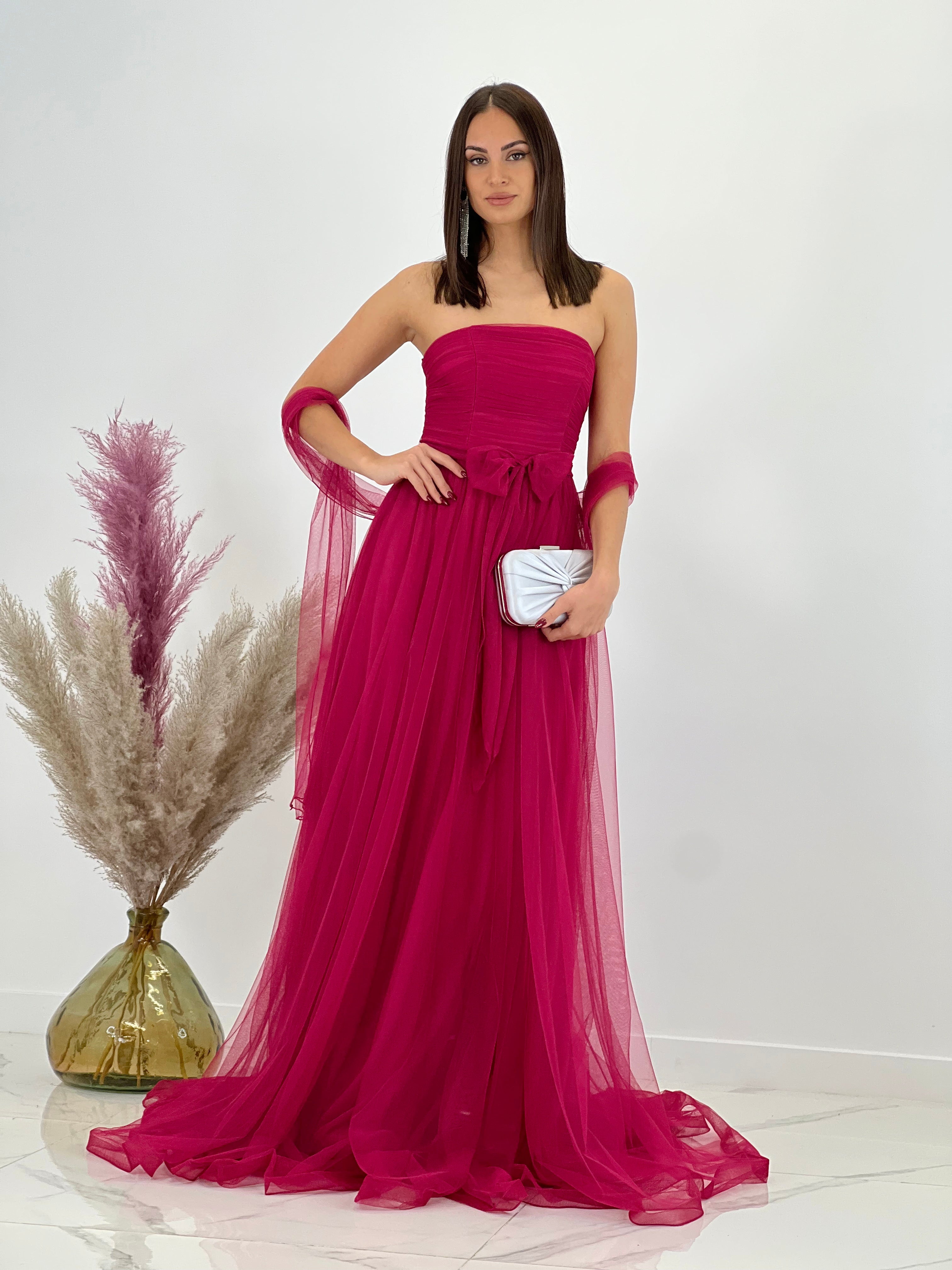 Valeria long tulle dress