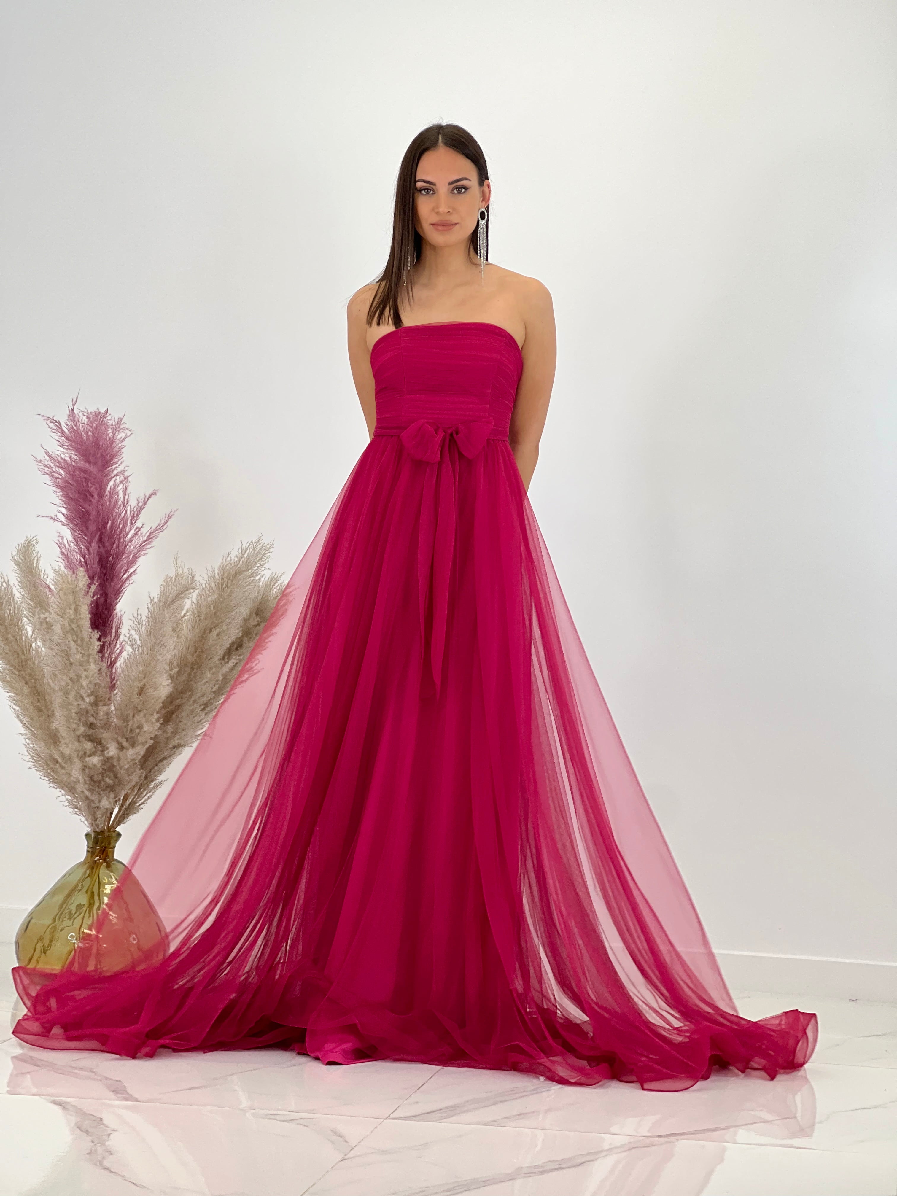 Valeria long tulle dress