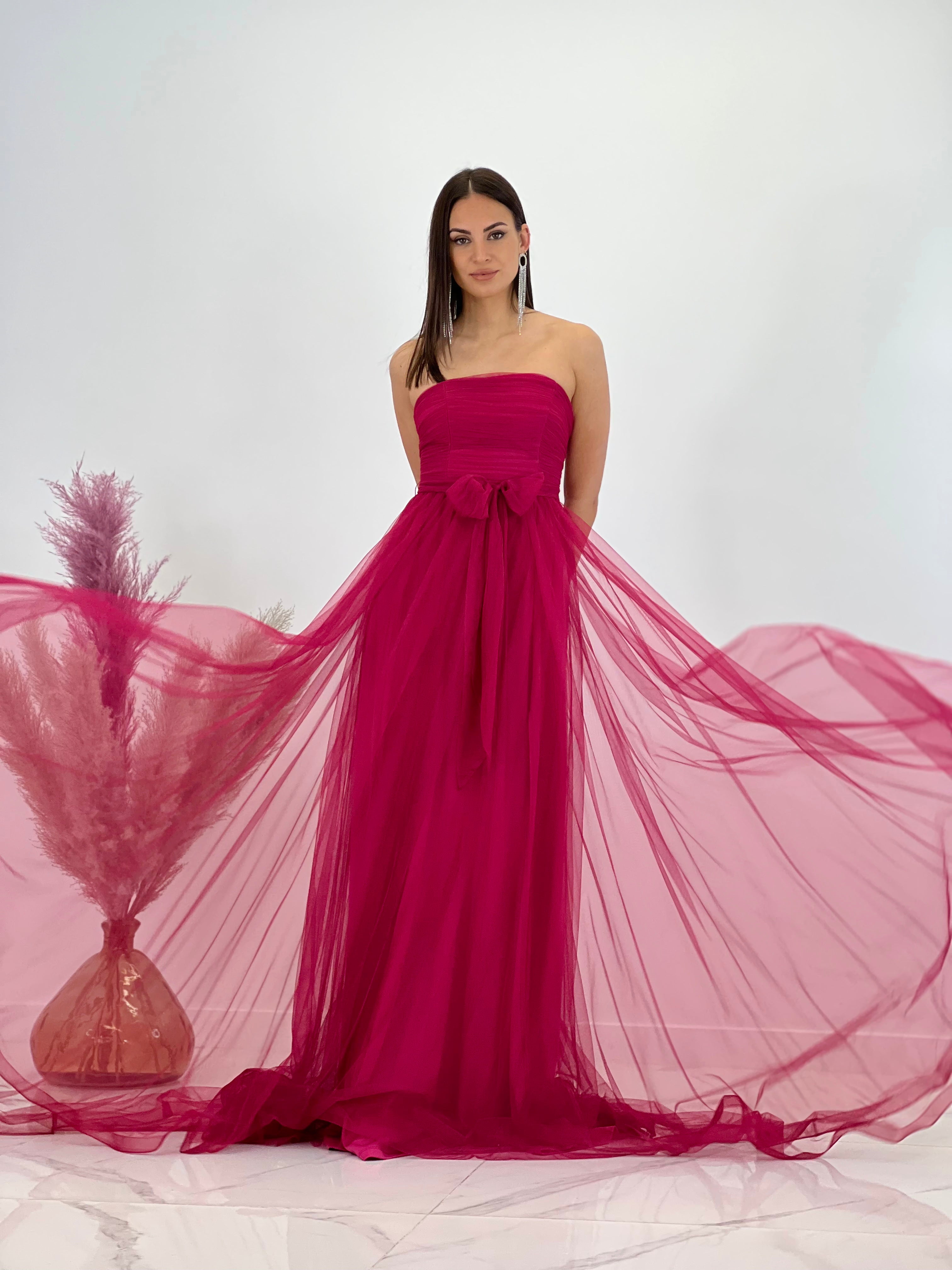 Valeria long tulle dress