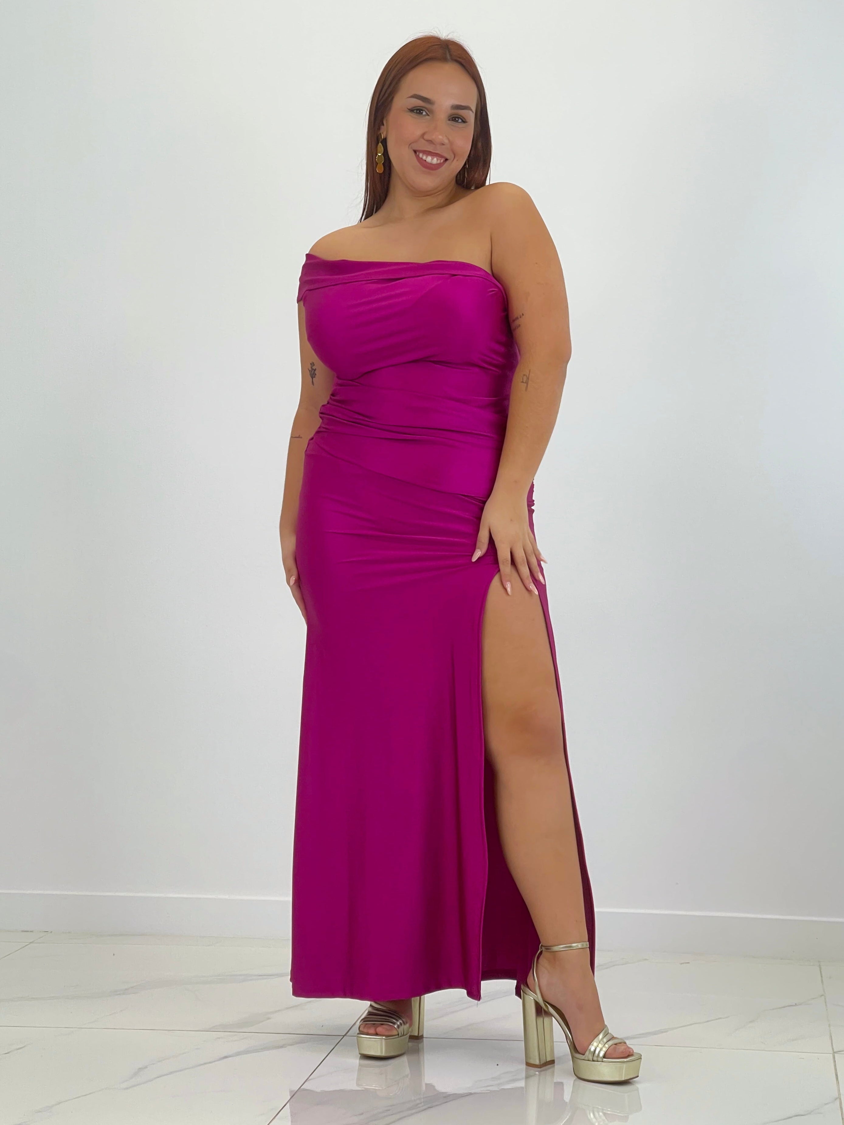 Vestido satinado Grace Plus size - Zebra&Maduixa®