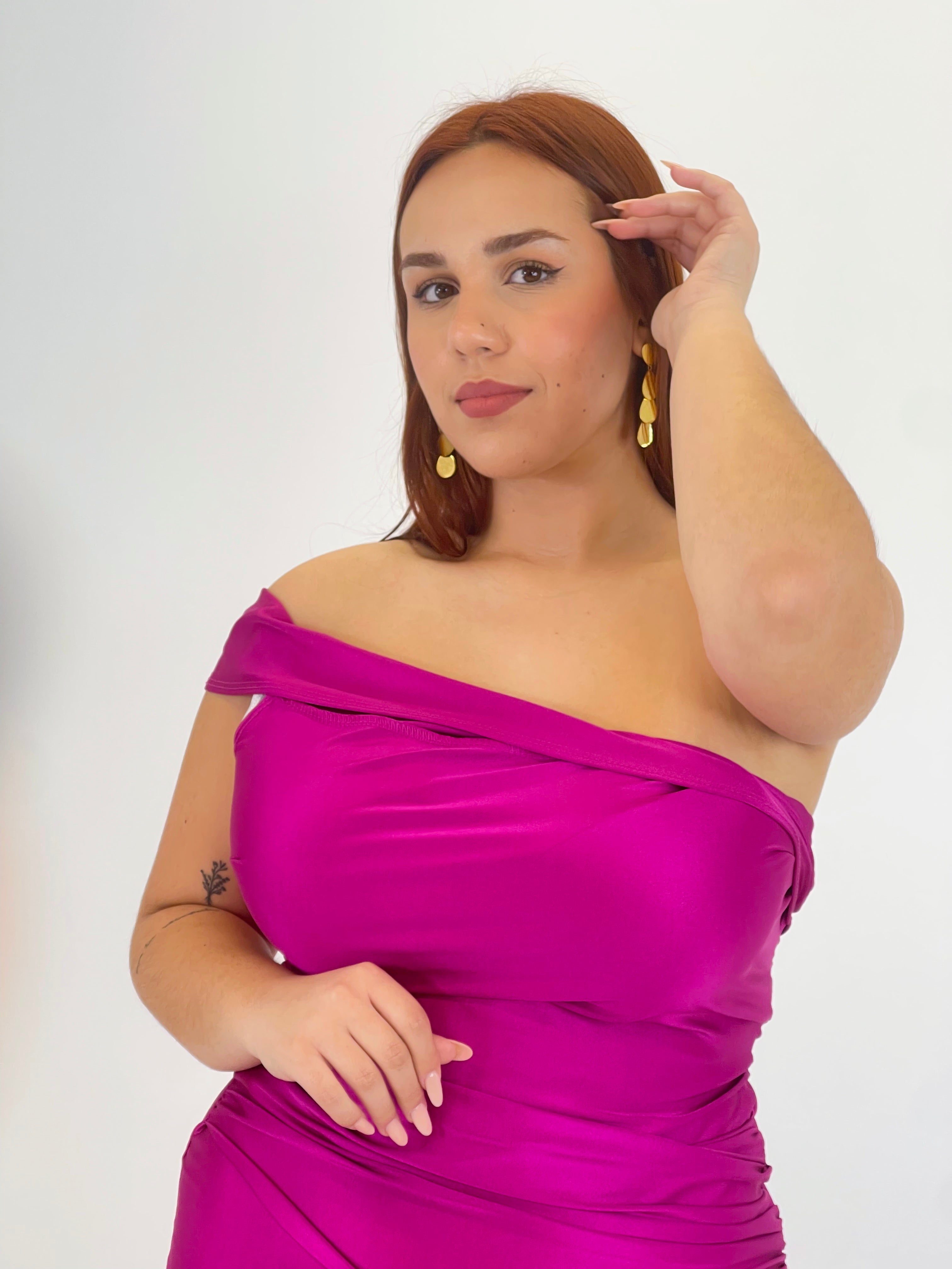 Vestido satinado Grace Plus size - Zebra&Maduixa®