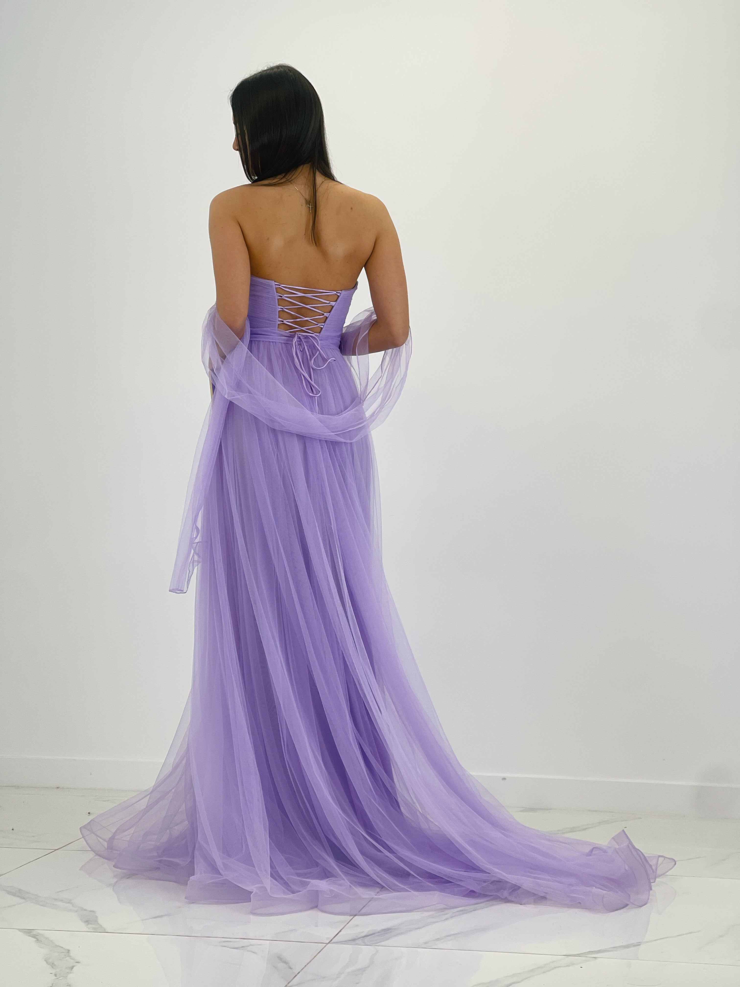 Valeria long tulle dress