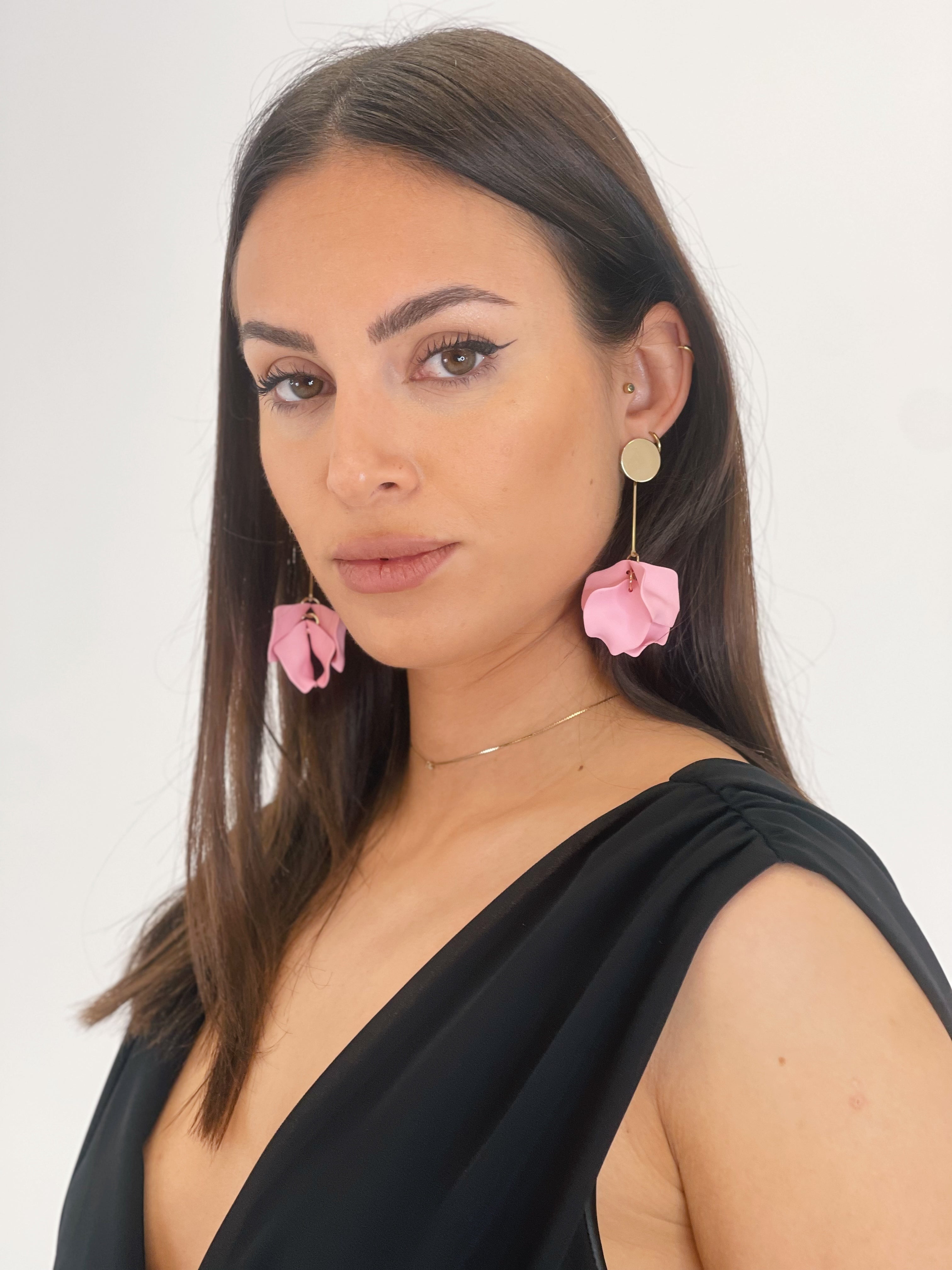 boucles d'oreilles pétales