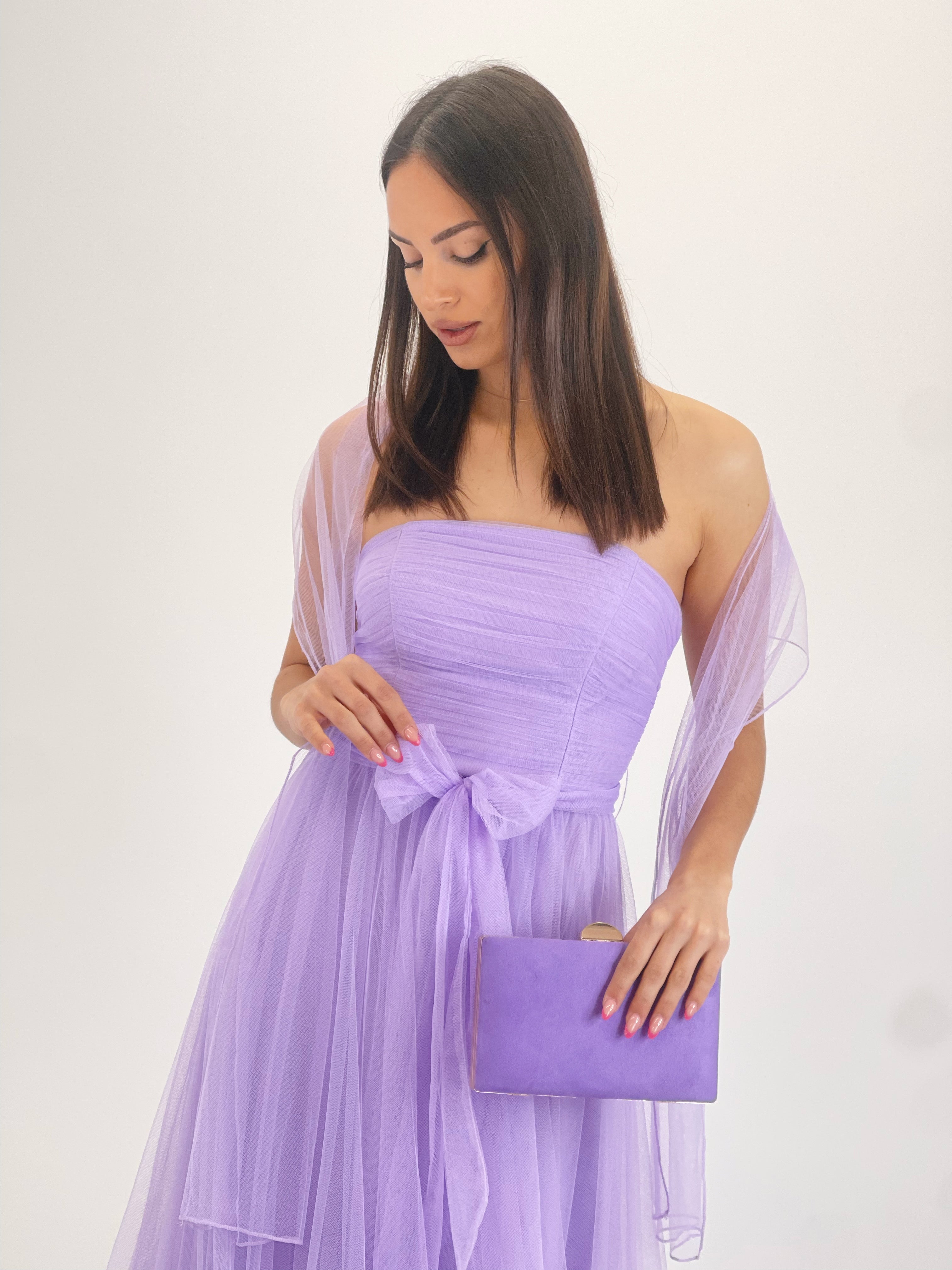 Valeria long tulle dress