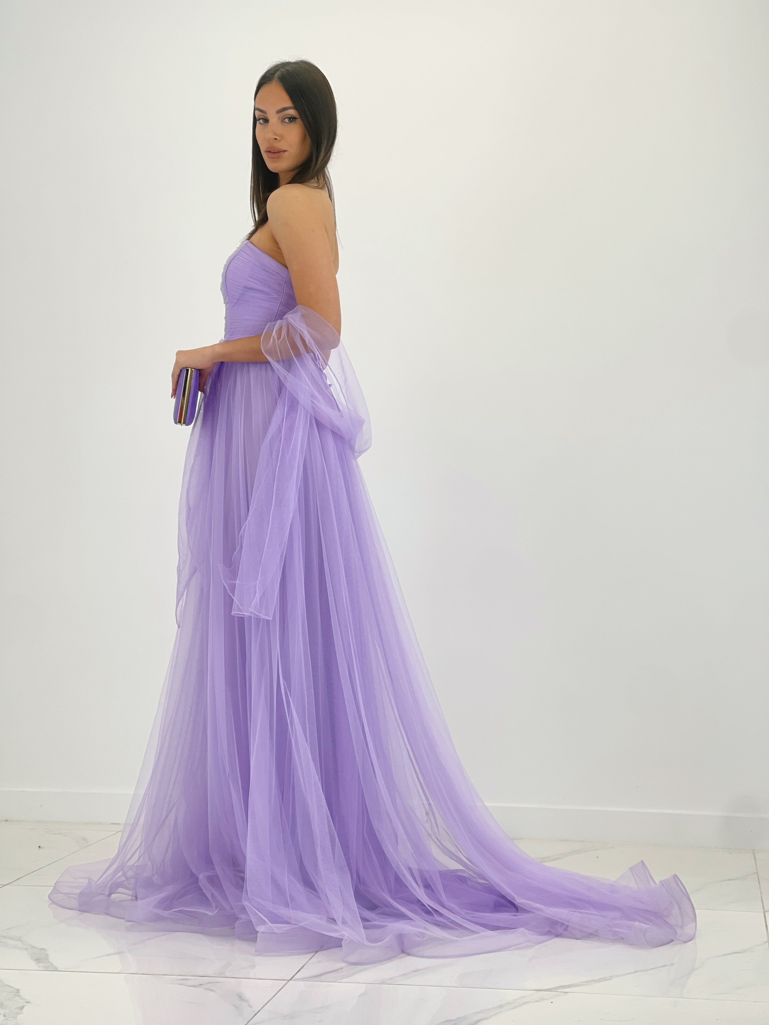 Valeria long tulle dress